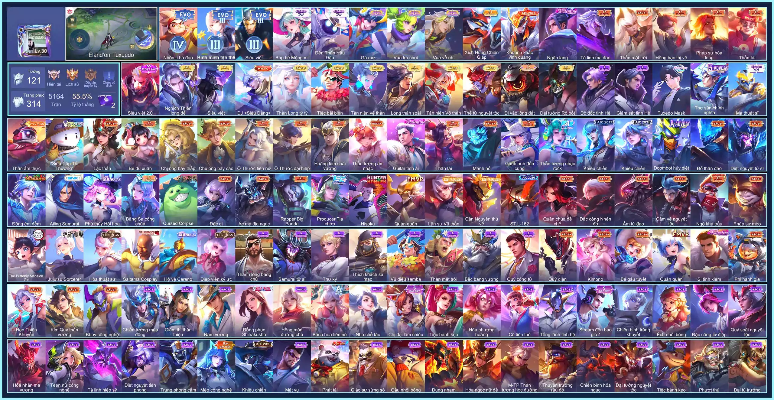 Ảnh Elandorr-Tuxedo, Zephys Siêu việt, Quillen Nghịch thiên long đế, Ngộ Không Tân niên Võ Thần, Maloch Đại Tướng Robot, Yorn Thế Tử Nguyệt Tộc, Yorn Long thần soái, Violet Thần long tỷ tỷ, Tulen Tân niên vệ thần, Lữ Bố Tiệc Bãi Biển...