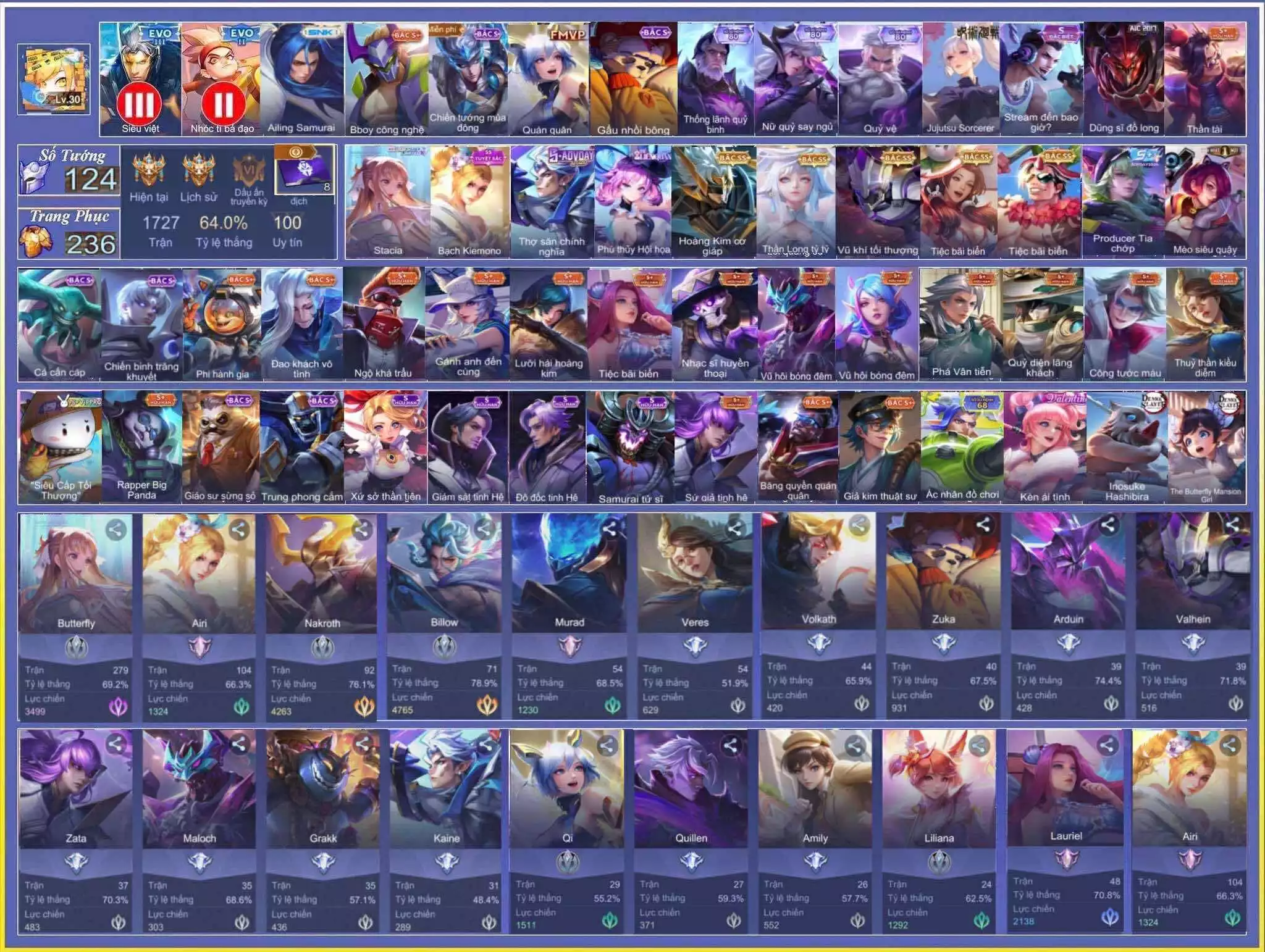 Butterfly V2, Airi Tuyệt Sắc, Violet Tyty, Bijan Hoàng Kim,..