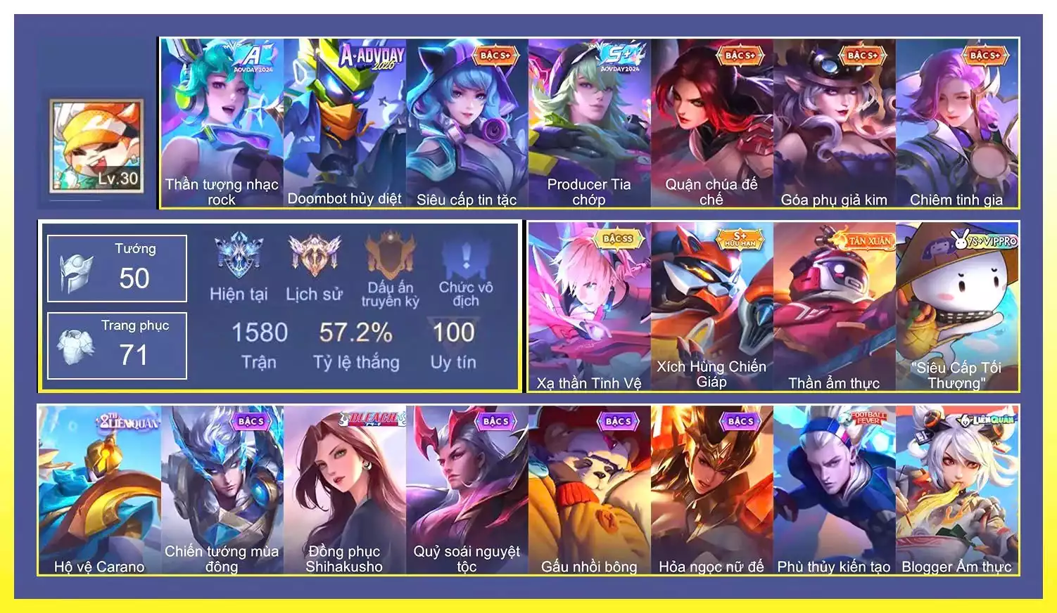 Lavi Xạ Thần Tinh Vệ, Zuka Xích Thần Chiến giáp, Grak Thần Ẩm Thực, Slimz Thỏ Bảy Màu,...Trắng all thông tin