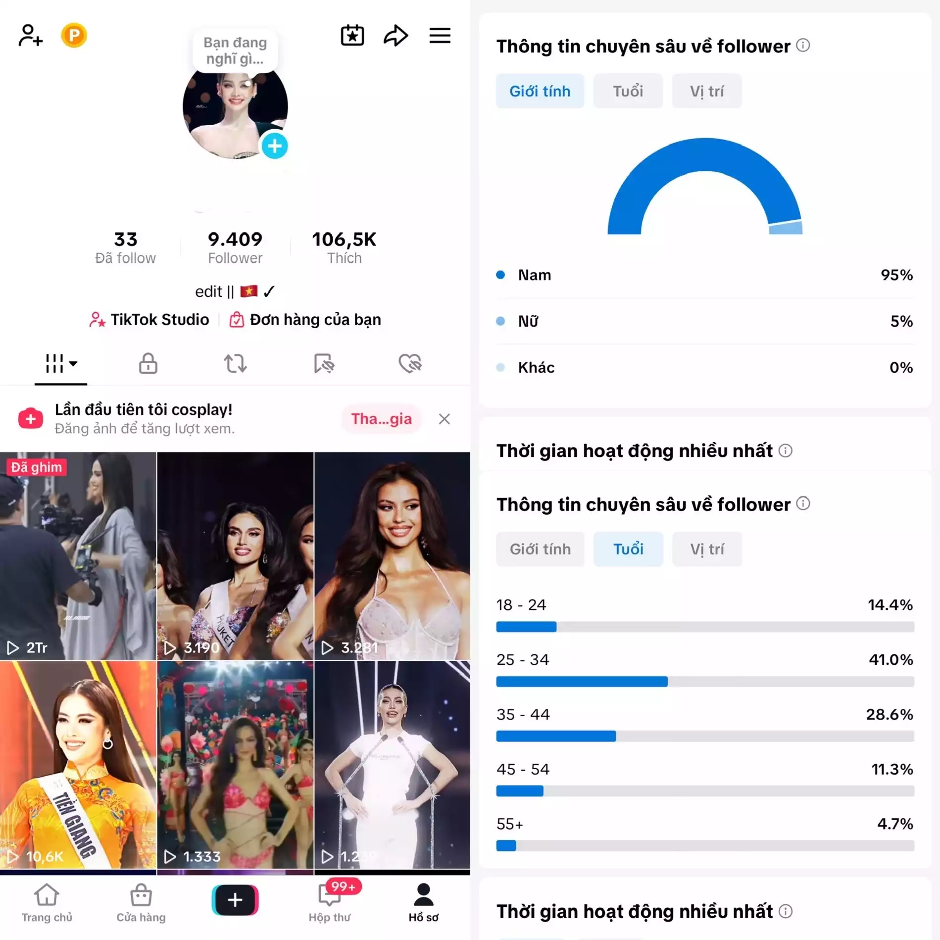 Tài khoản người dùng, đổi được tên, id, username. Hỗ trợ liên kết và bảo mật thông tin chính chủ khi mua tài khoản.