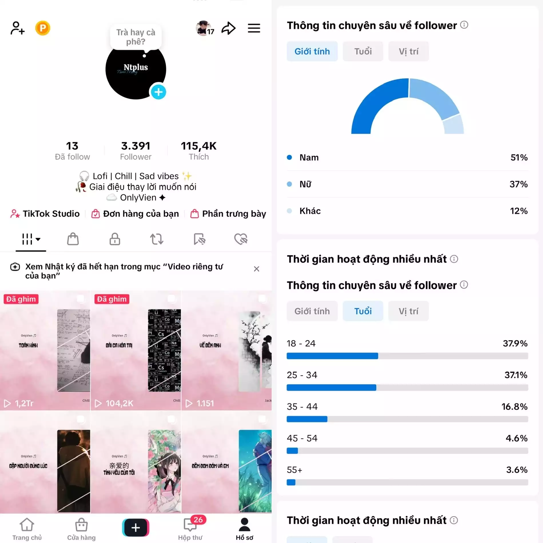 Tài khoản người dùng, đổi được tên, id, username. Hỗ trợ liên kết và bảo mật thông tin chính chủ khi mua tài khoản.