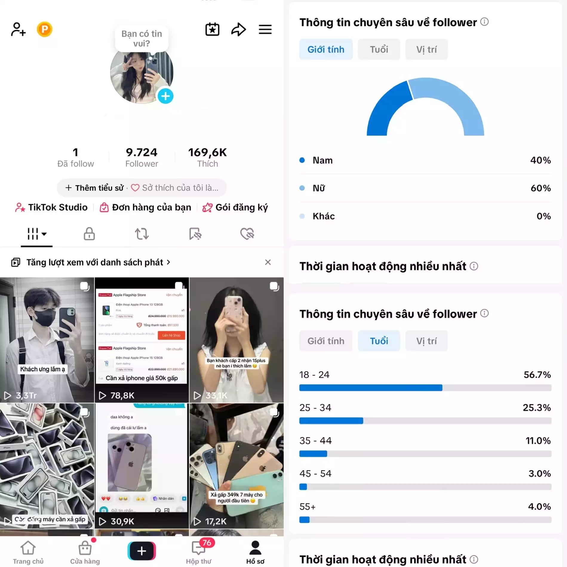 Tài khoản người dùng, đổi được tên, id, username. Hỗ trợ liên kết và bảo mật thông tin chính chủ khi mua tài khoản.