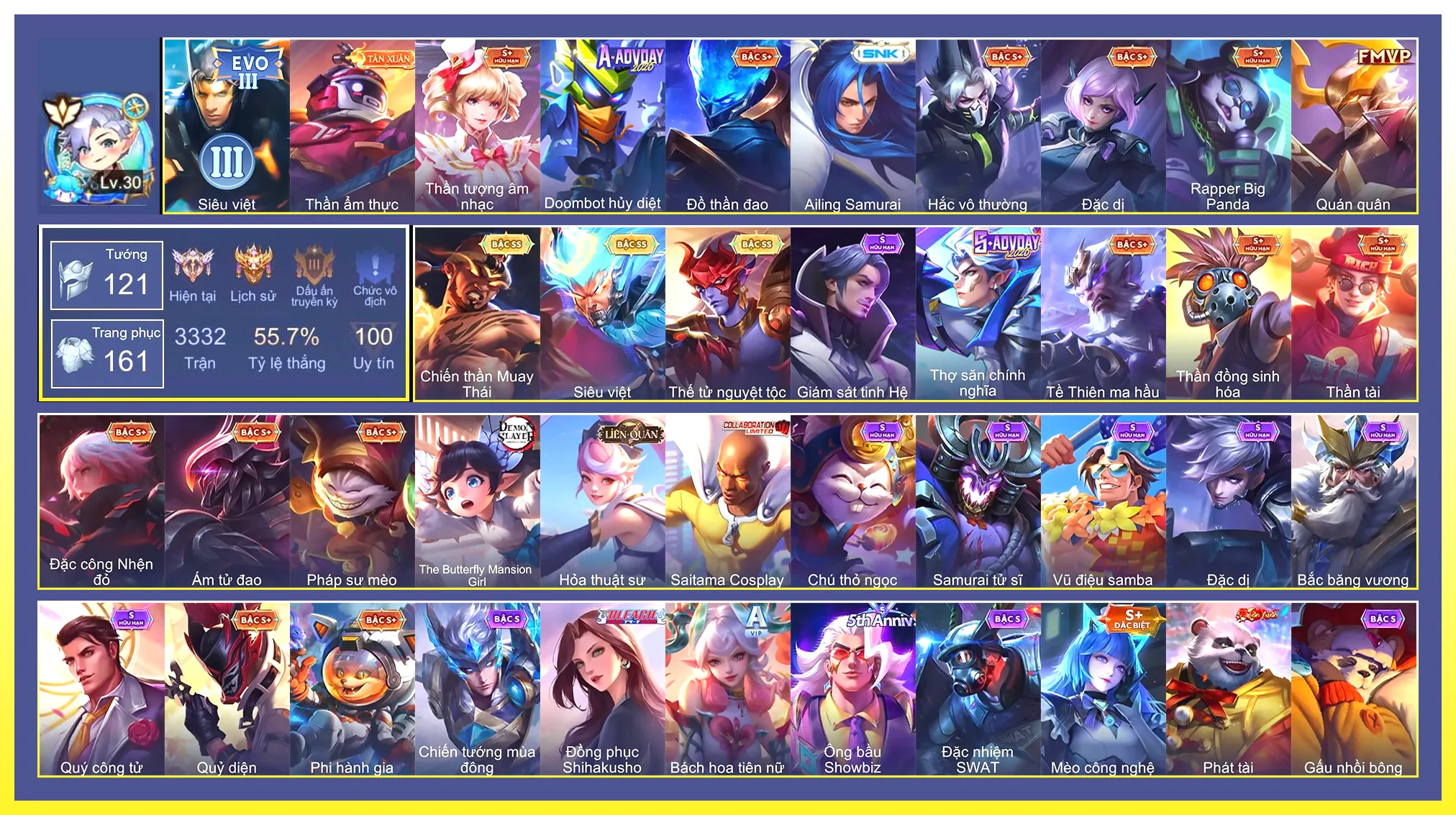 Nak evo 3, Raz thái, Flo tinh hệ, Yorn nguyệt tộc, Ngộ siêu việt….