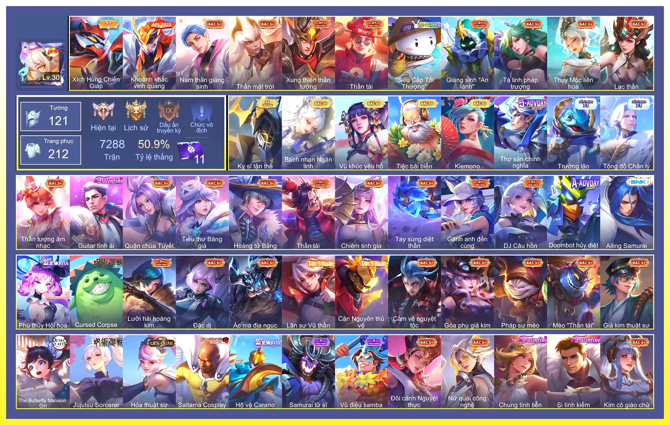 Triệu Vân Kỵ sĩ tận thế, TelAnnas Vũ khúc yêu hồ, Gildur Tiệc Bãi Biển, Airi Kiemono, Sephera Bách nhạn ngân linh…