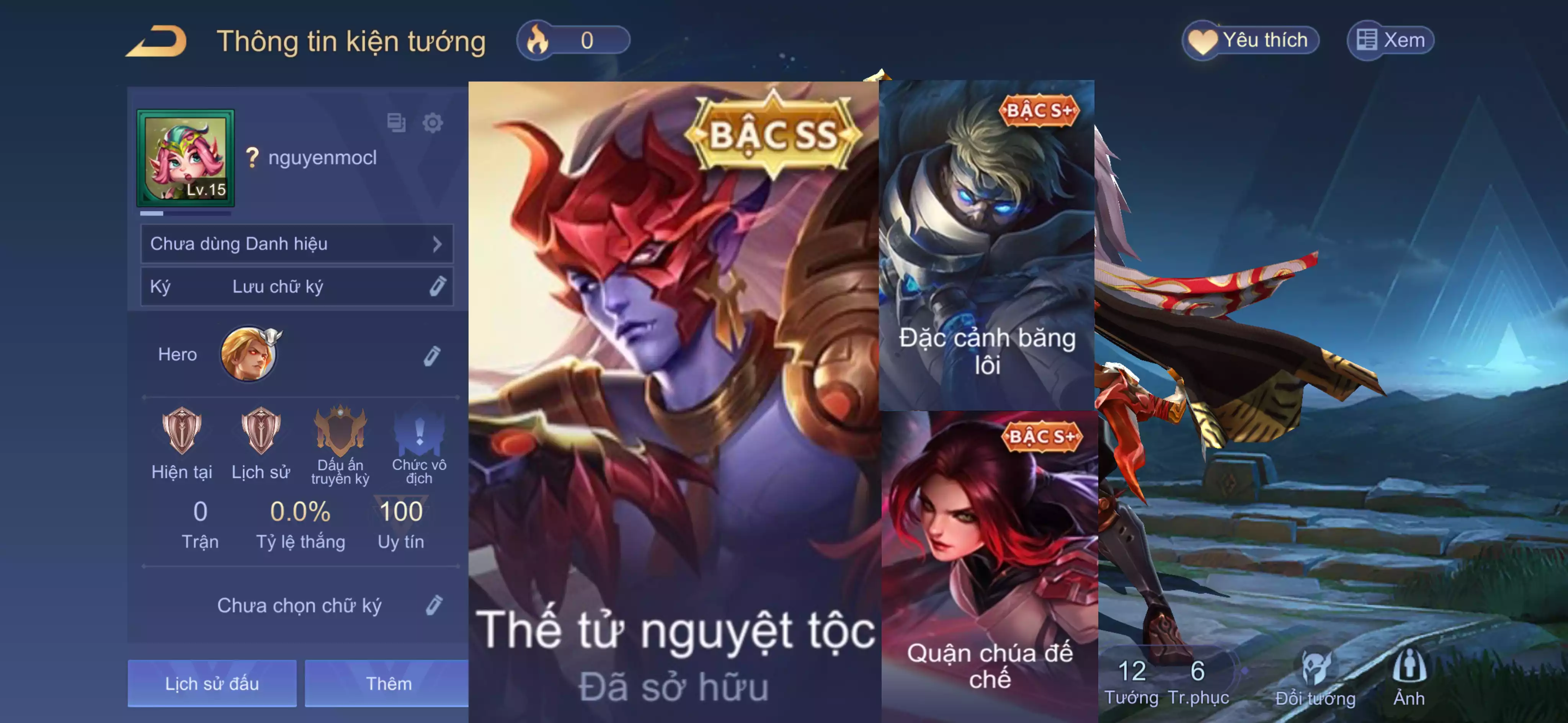 Yorn Thế Tử Nguyệt Tộc,...Trắng all thông tin