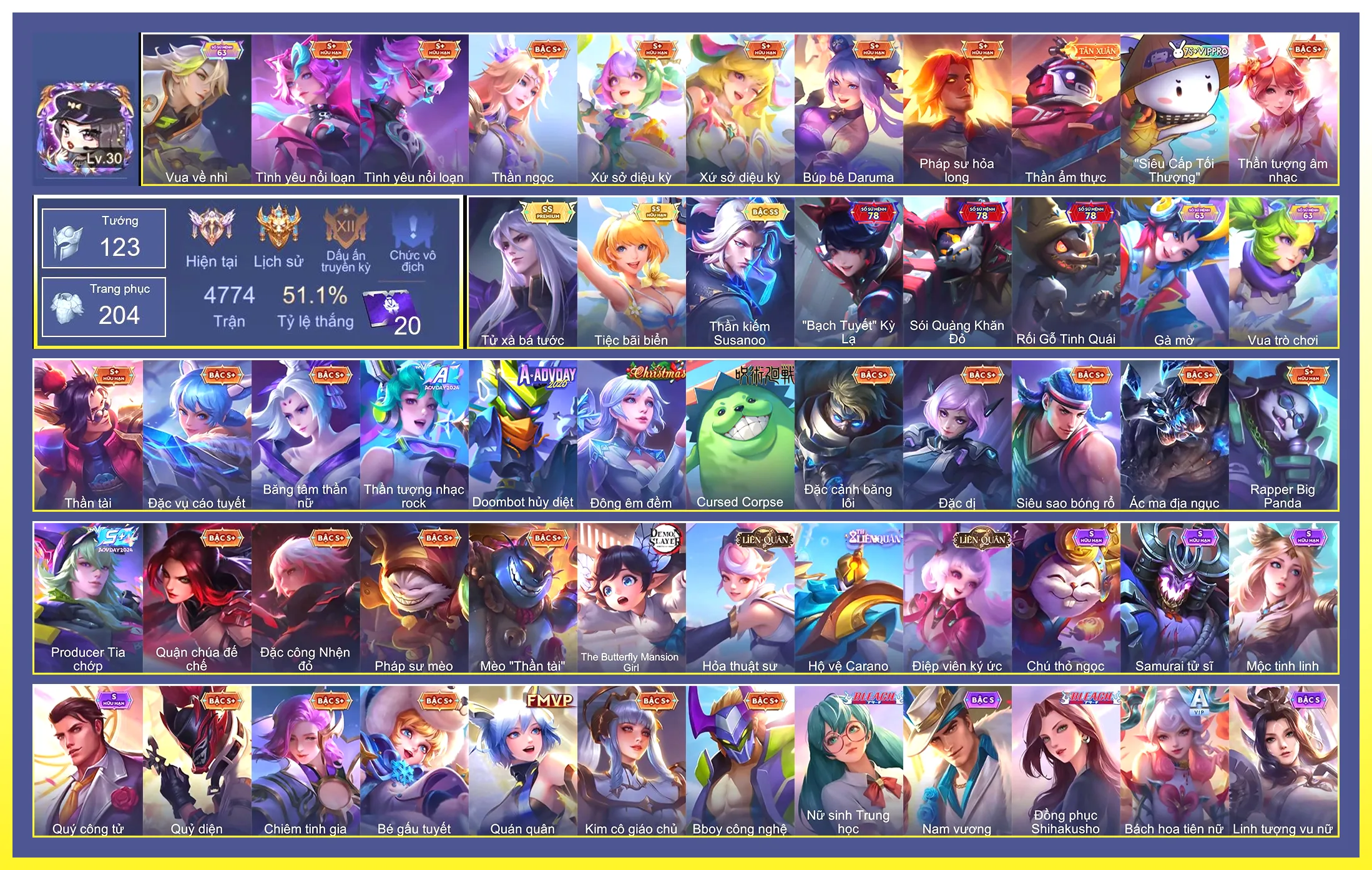 Violet Tiệc bãi biển, Paine Tử xà Bá tước, Richter Kiếm thần Susanoo…