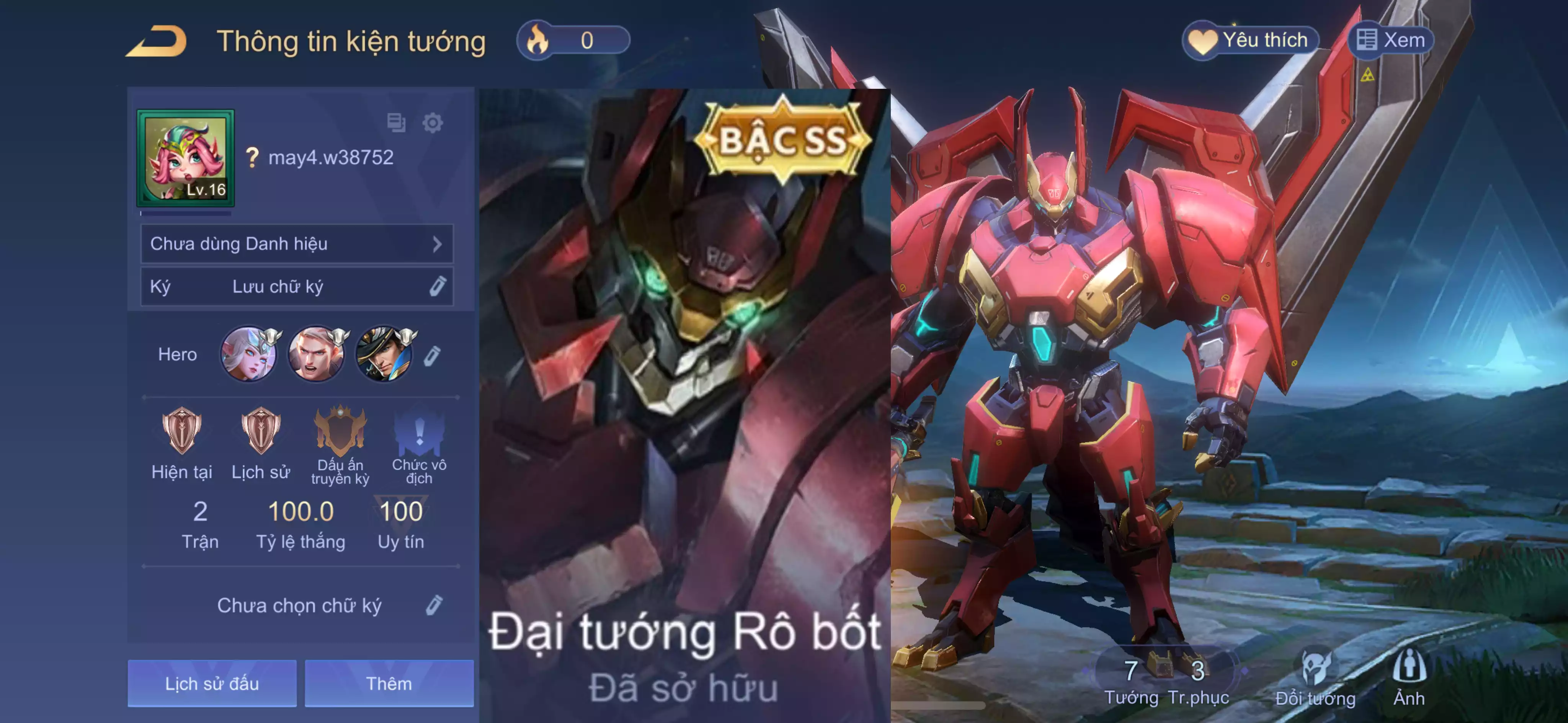 Maloch Đại Tướng Robot,...Trắng all thông tin
