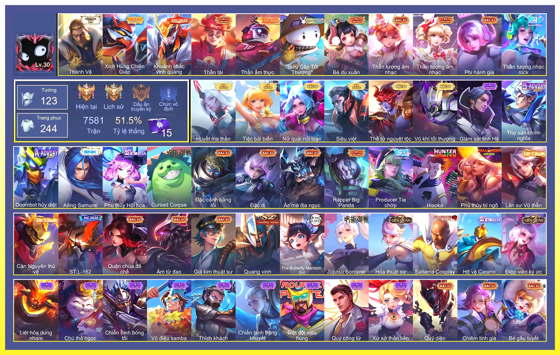 Valhein Vũ khí tối thượng, Yorn Thế Tử Nguyệt Tộc, Violet Tiệc bãi biển, Violet Huyết Ma Thần, Butterfly Nữ Quái Nổi Loạn, Murad Siêu việt…