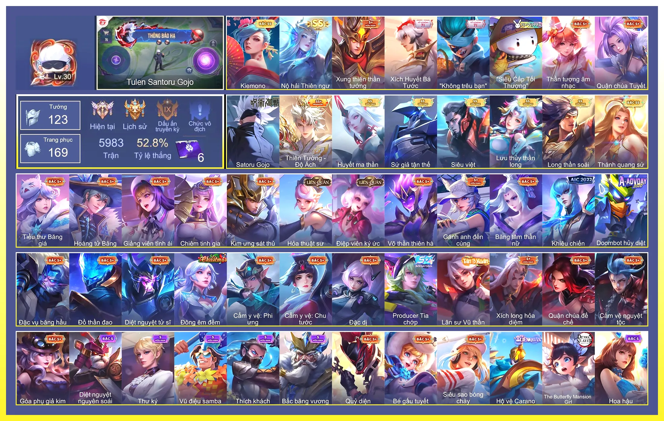 Liliana Lưu Thủy Thần Long, Violet Huyết Ma Thần, Yorn Long thần soái, Murad Siêu việt, Elsu Sứ giả tận thế, Airi Kiemono, Ilumia Nộ hải Thiên ngư, Lauriel Thánh quang sứ, Billow Thiên Tướng - Độ Ách…