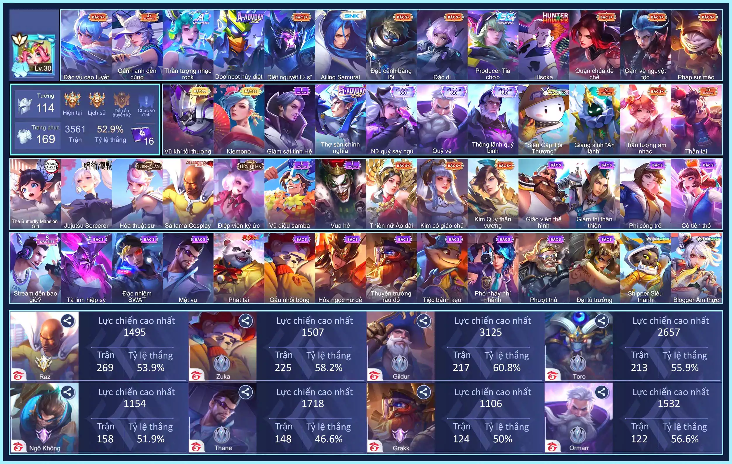 Valhein Vũ khí tối thượng, Airi Kiemono, Flo Tinh Hệ, Flo Hisoka, Slimz Thỏ Bảy Màu,...Trắng all thông tin