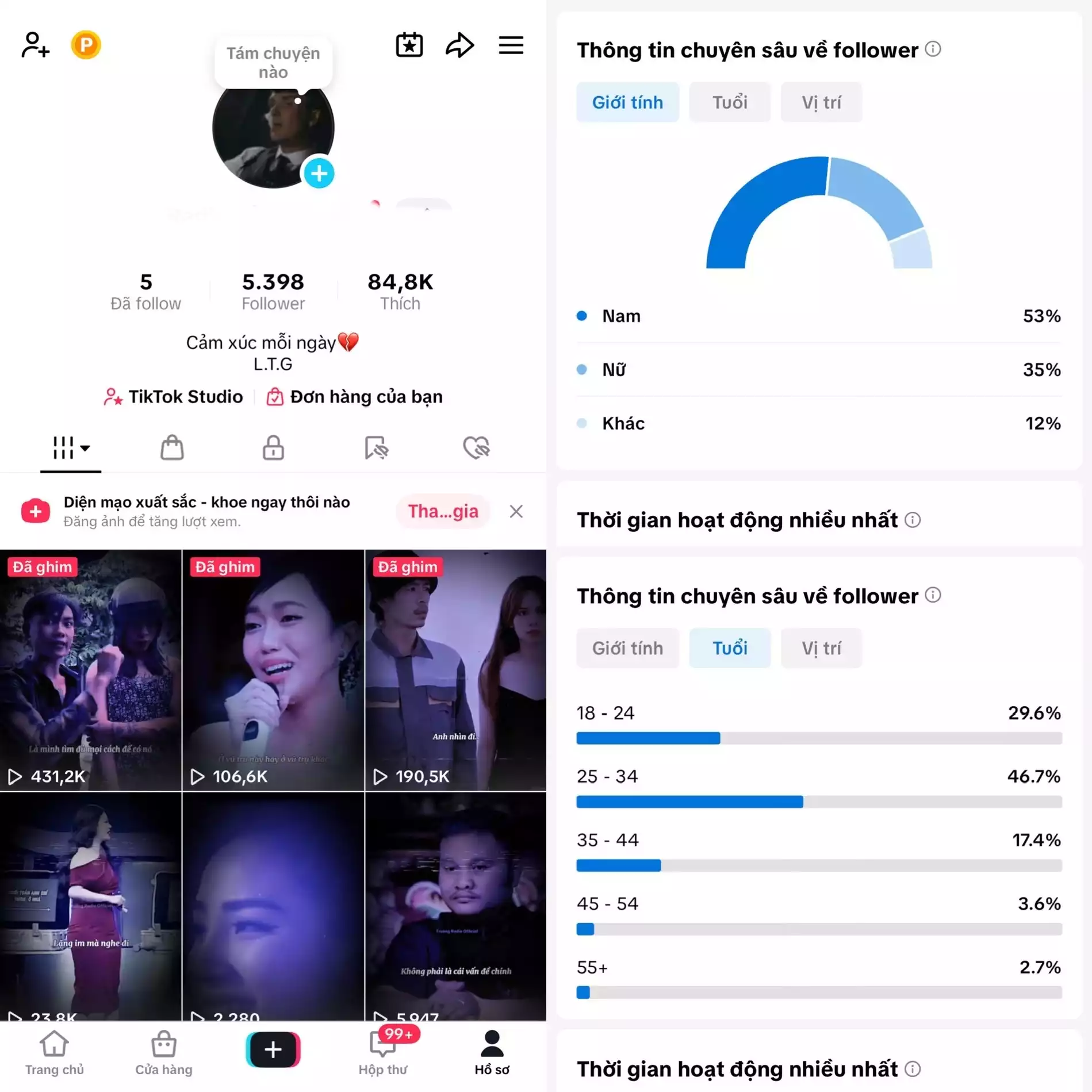 Account TikTok thật, chất lượng cao – tương tác mượt, lên xu hướng dễ. Đổi được Tên - Avt - Username. Trắng thông tin, hỗ trợ liên kết thông tin chính chủ.