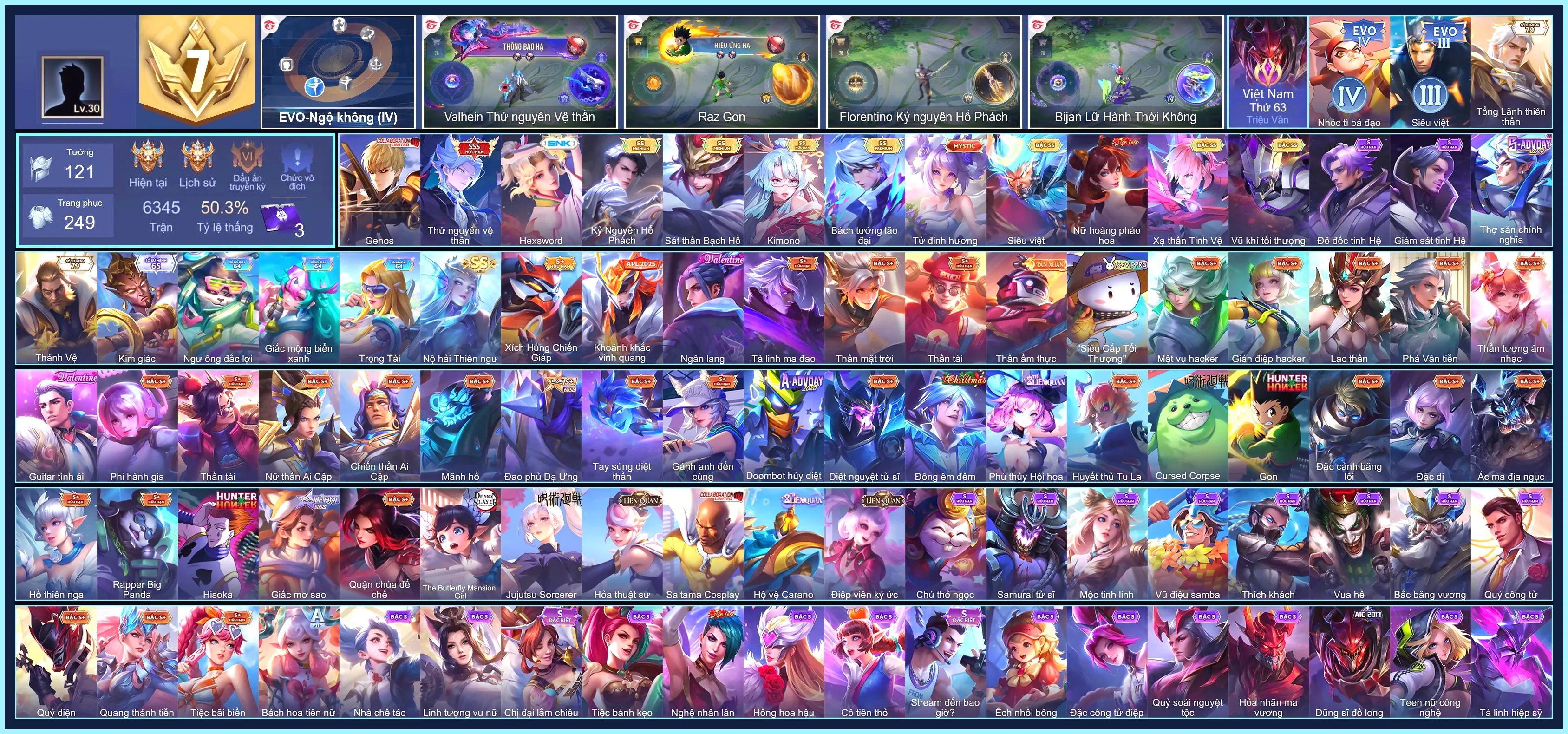 Nakroth thứ nguyên vệ thần, Errol Genos, Raz Gon, Charlotte Hexsword...