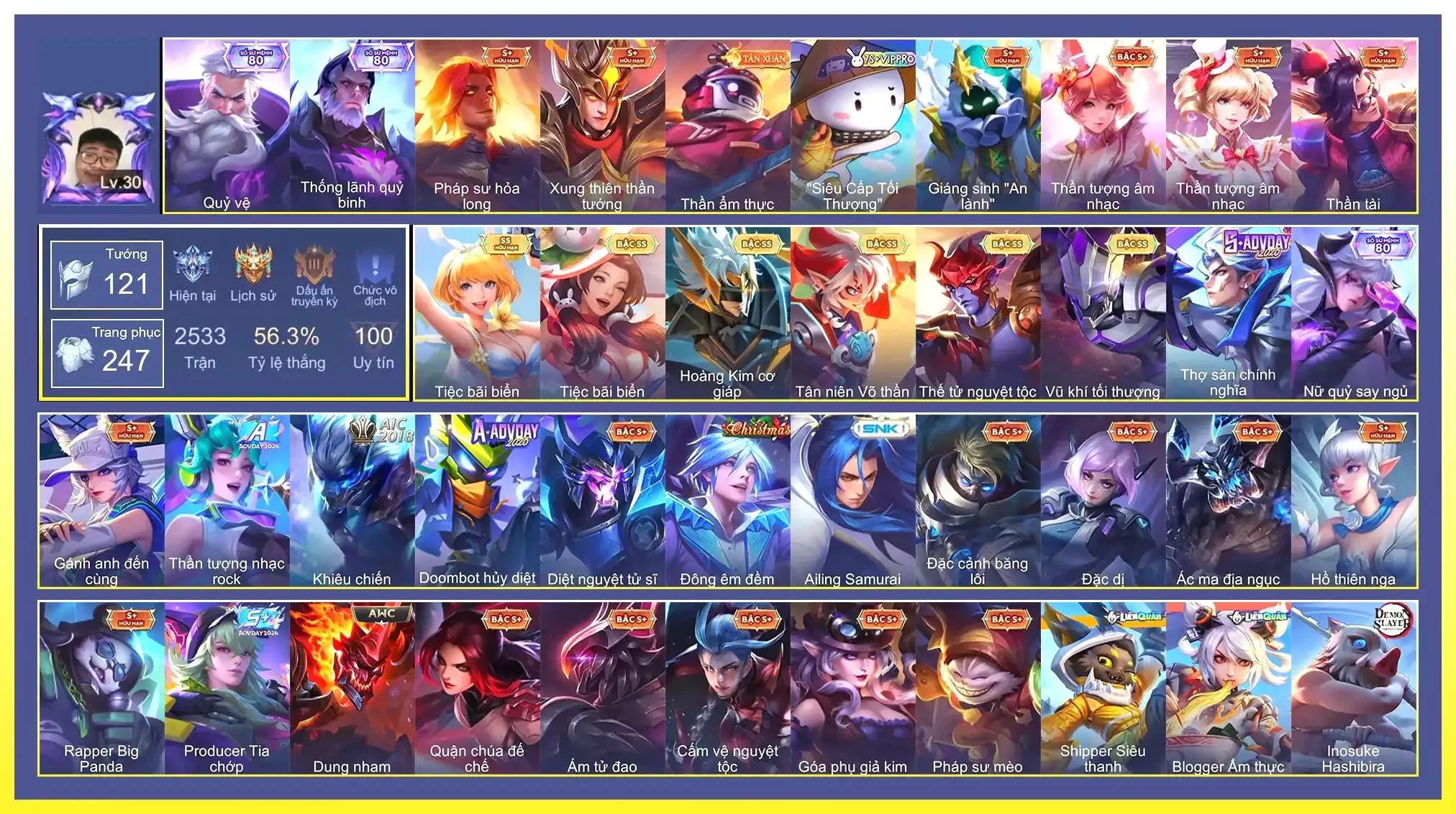 Ngộ tân niên, Bijan hoàng kim, Yorn nguyệt tộc, Valhein tối thượng…