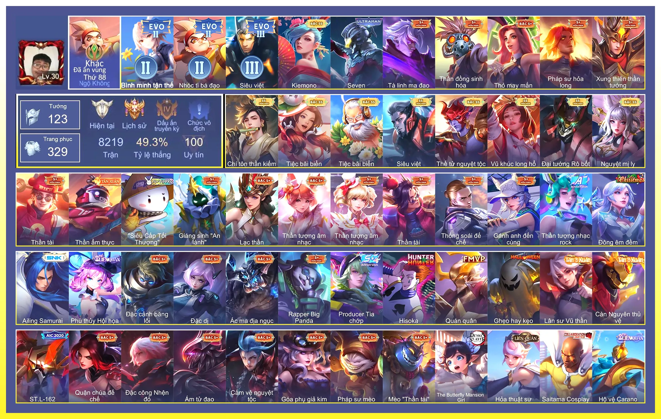 Murad chí tôn, Maloch rô bốt, Lili nguyệt mị ly, Arum vũ khúc, Yorn nguyệt tộc…