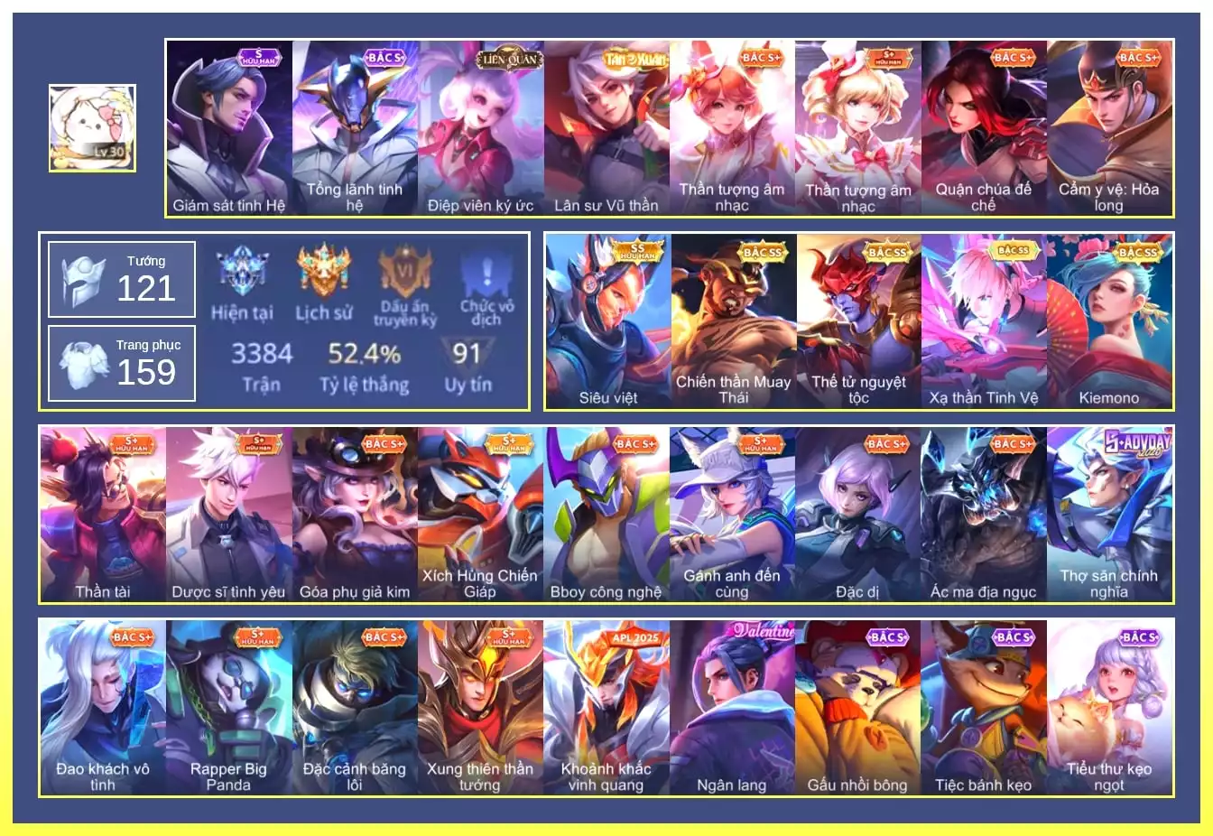 Authur siêu việt, Raz thái, Yorn nguyệt tộc, Lavie tinh vệ, Airi kimono….