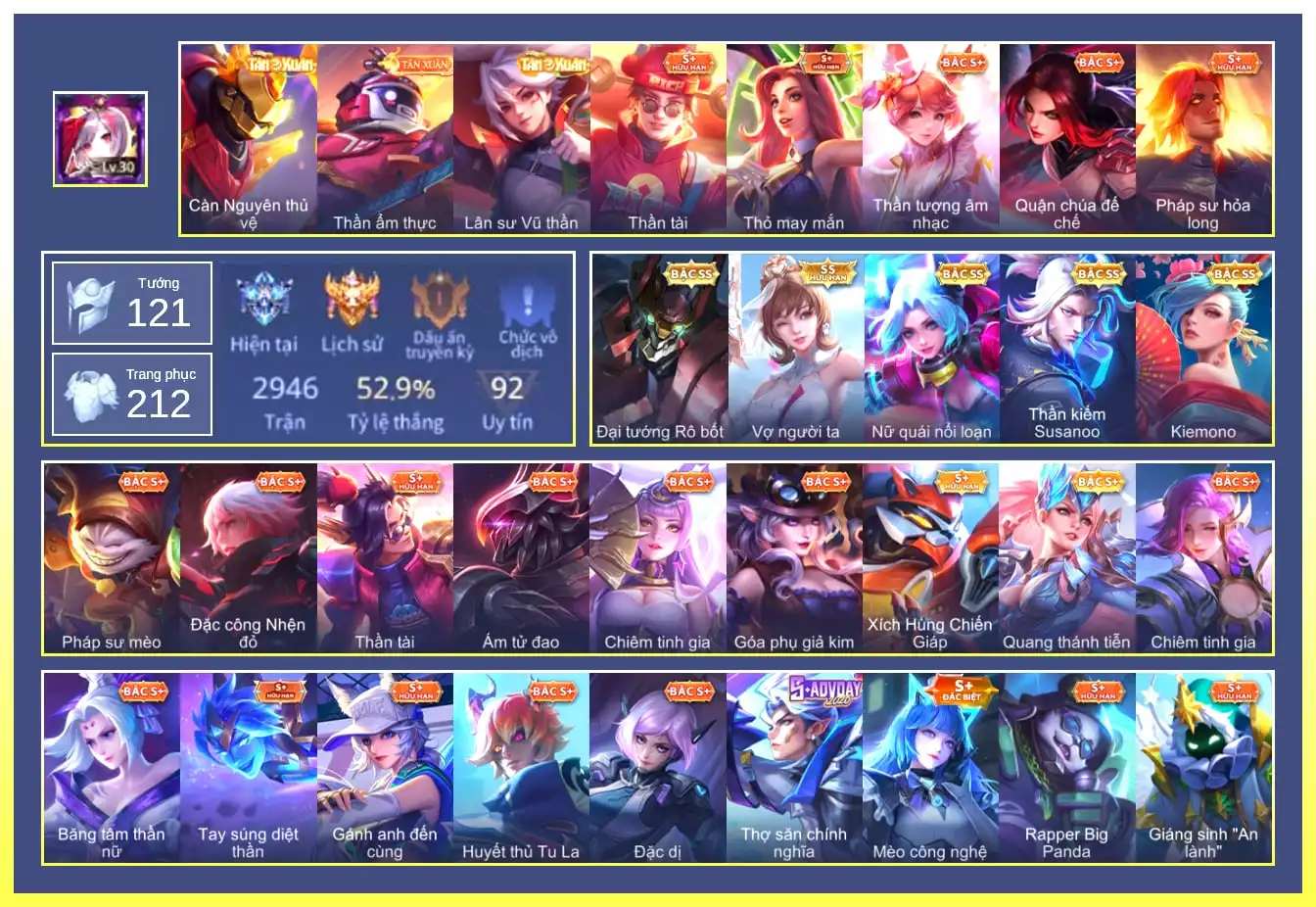 Maloch rô bốt, Vio vợ người ta, Butter nổi loạn, Richter thần kiếm…