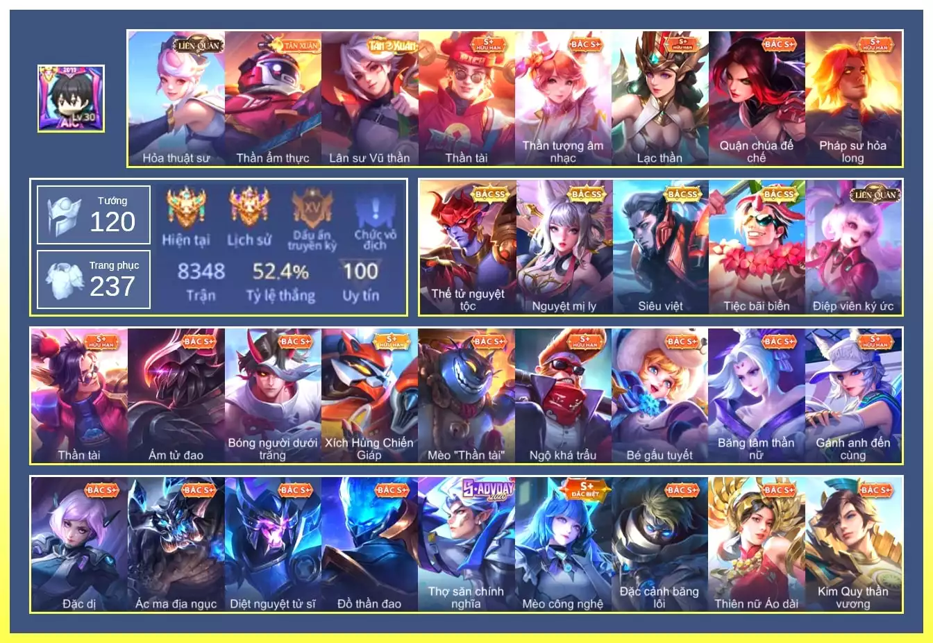 Yorn nguyệt tộc, Lili nguyệt mị ly, Murad siêu việt, Lữ bố bãi biển…