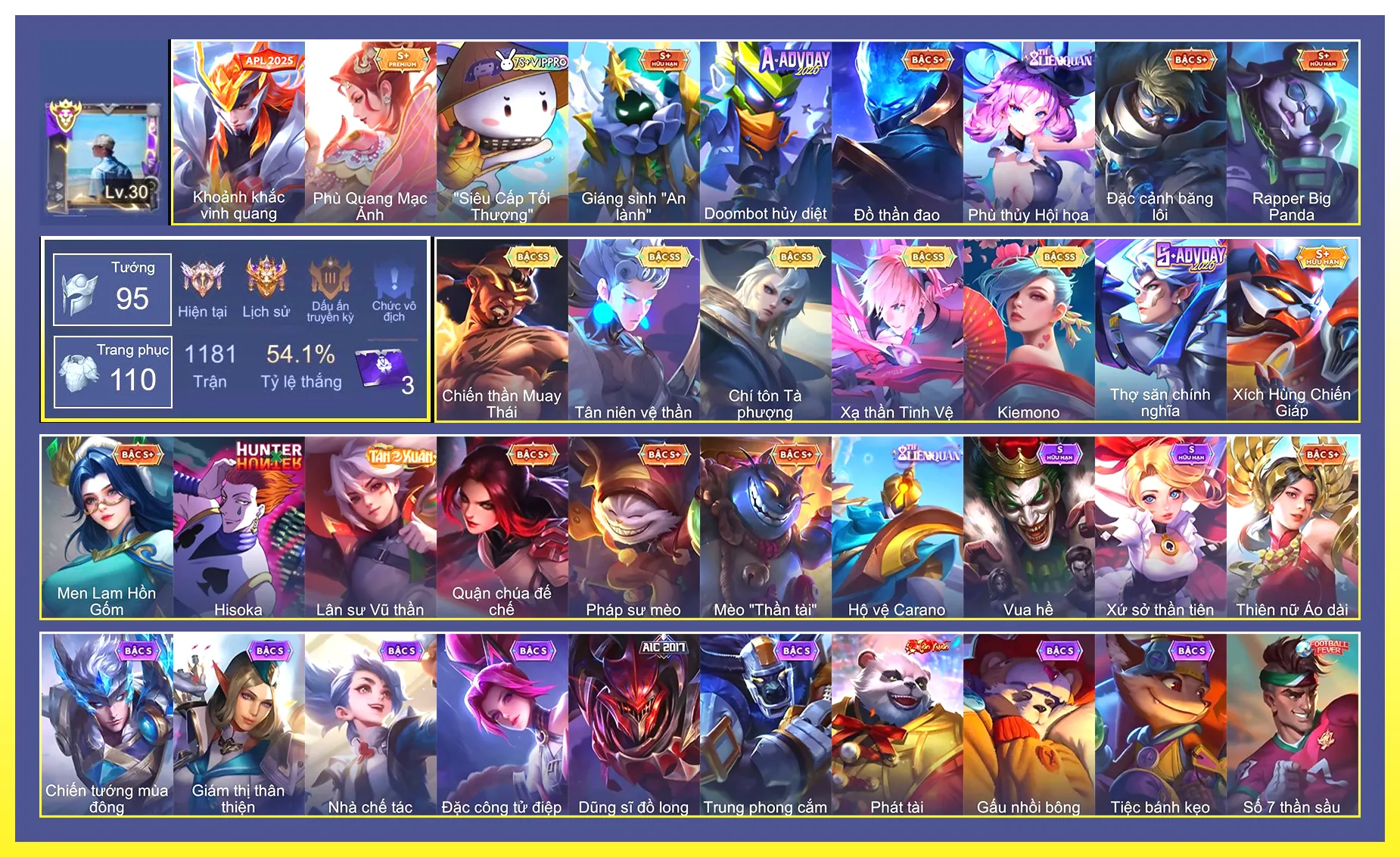 Ảnh Tulen Tân niên vệ thần, Laville Xạ Thần Tinh Vệ, Raz Chiến thần Muay Thái, Airi Kiemono, Zata Chí tôn Tà Phượng…