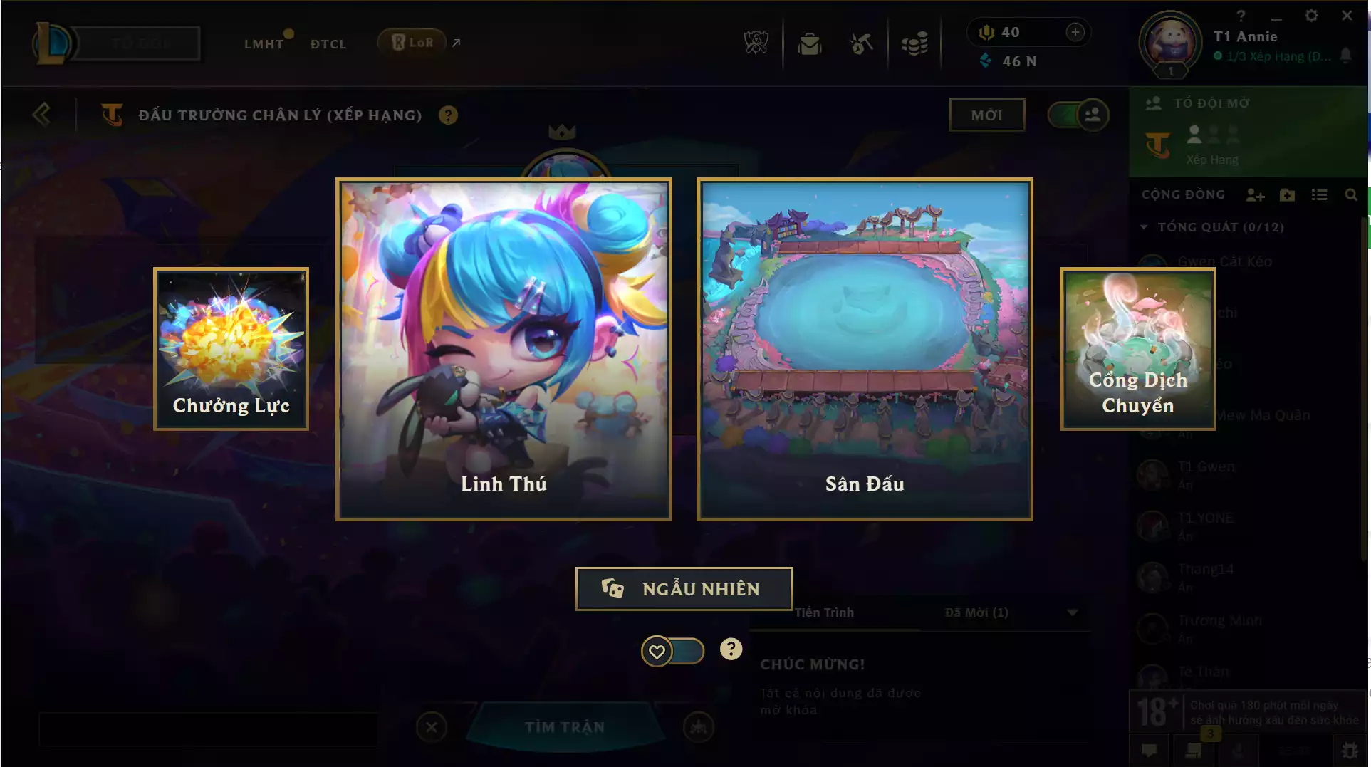 ACC TFT: Arcane Annie Fan Cứng Tí Nị - Hàng Hiệu, Arcane Jinx Đột Phá, Arcane Warwick Đột Phá, Sân Đấu U Mộng Hoa Cảnh, Sân Đấu Hội Chợ Nhân Dần, Arcane Triệu Hồi: Tibbers Fan Cứng - Hàng Hiệu...  Dư 12 Huy Chương