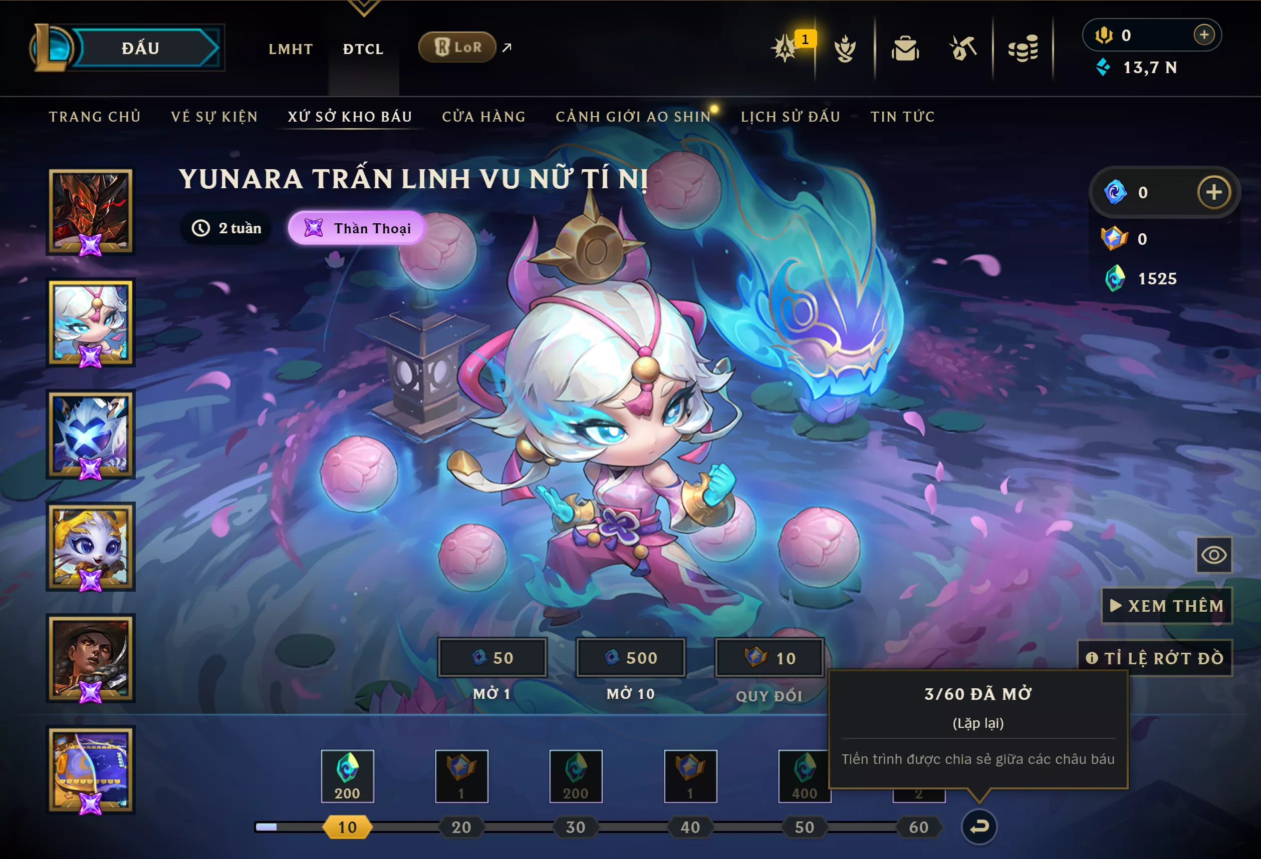 Ảnh 📮 TFT - VIP Ngon ▶ Yone Tà Ảnh Song Kiếm Tí Nị ▶ Siêu Phẩm: Vayne Đột Phá ▶ Kaisa Tí Nị - Sona Tí Nị - Set Tí Nị - Blitz Tí Nị 🧧 Sàn Đấu - Siêu Phẩm Rìa Tòa Nhà Công Nghệ 🌠 Chưởng Limit - Hoa Linh Đoạt Mệnh 🌠 Chưởng Limit - Siêu Phẩm: Mũi Tên Bạc 🌠 Chưởng Limit - Ma Sứ Trăng Trối ➡️ Dư 1.525 Pha Lê ✅ 4 Cổng Dịch Chuyển Vip 🍁 Có Thẻ Đổi Tên Nhân Vật Miễn Phí