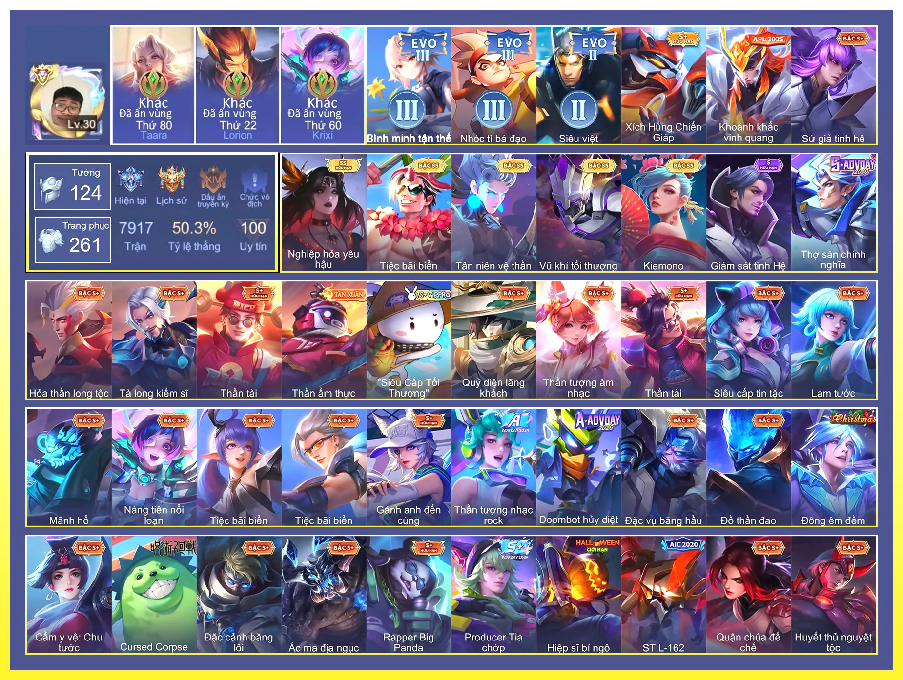 Nata yêu hậu, Tulen vệ thần, Flo tinh hệ, Airi kimono, Valhein tối thượng…