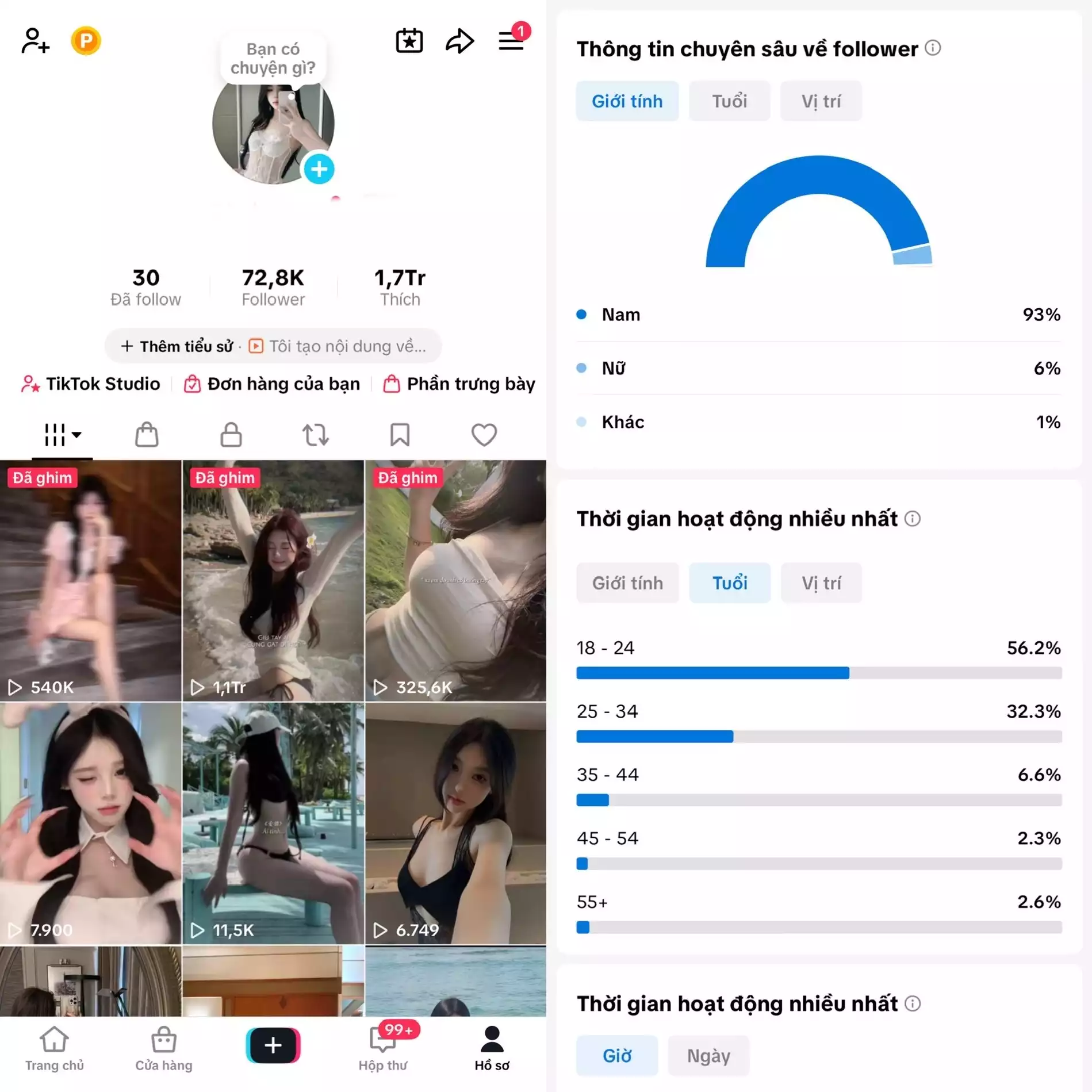 Account TikTok thật, chất lượng cao – tương tác mượt, lên xu hướng dễ. Đổi được Tên - Avt - Username. Trắng thông tin, hỗ trợ liên kết thông tin chính chủ.
