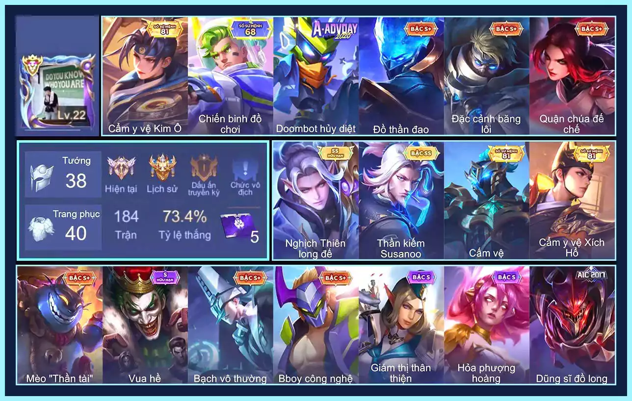 Quillen Nghịch thiên long đế, Richter Kiếm thần Susanoo...TRẮNG THÔNG TIN