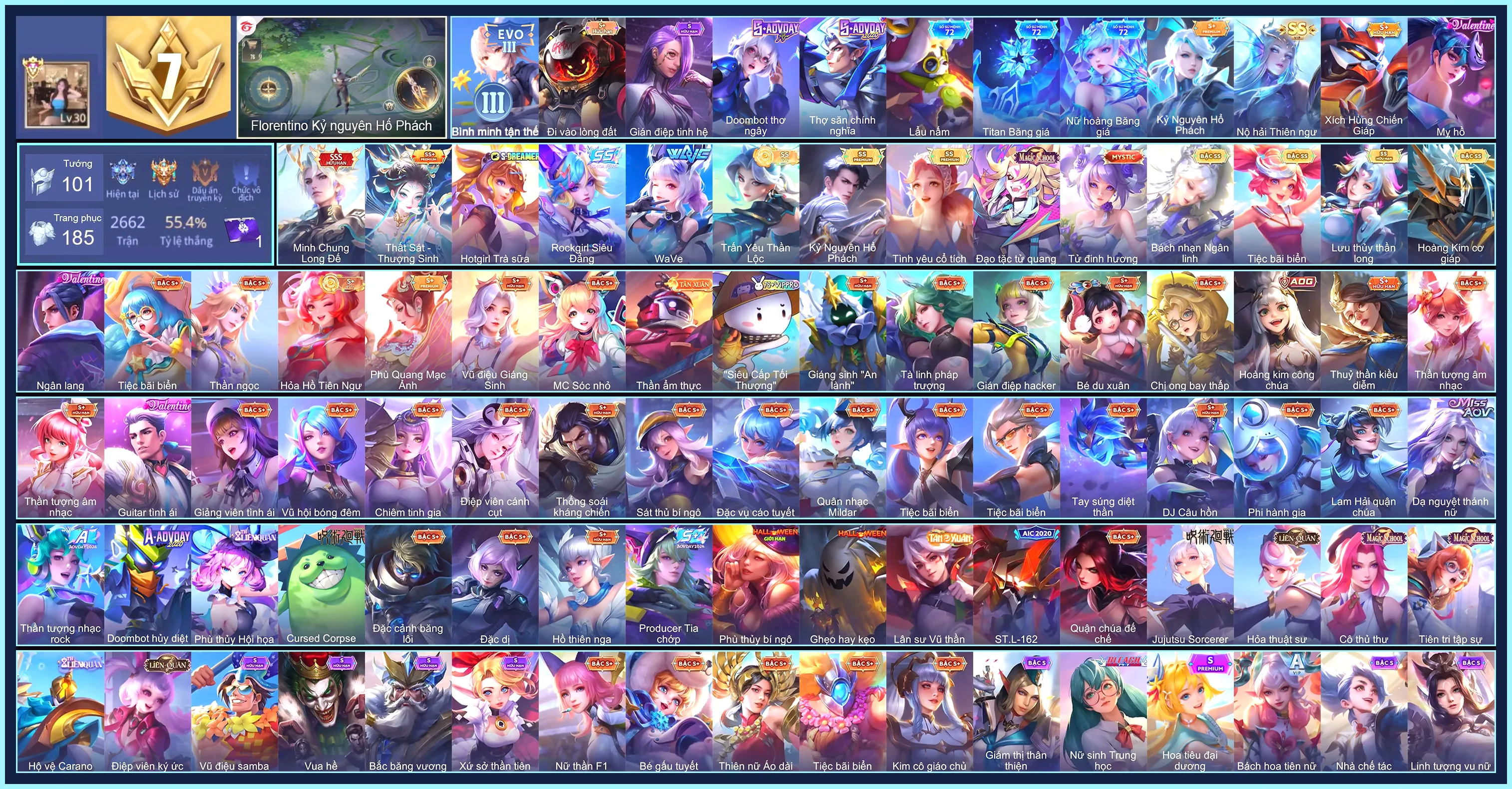 Triệu Vân Minh Chung Long Đế, Bijan Hoàng kim cơ giáp, Yena Trấn Yêu Thần Lộc, Erin Tình Yêu Cổ Tích, Florentino Kỷ Nguyên Hổ Phách...