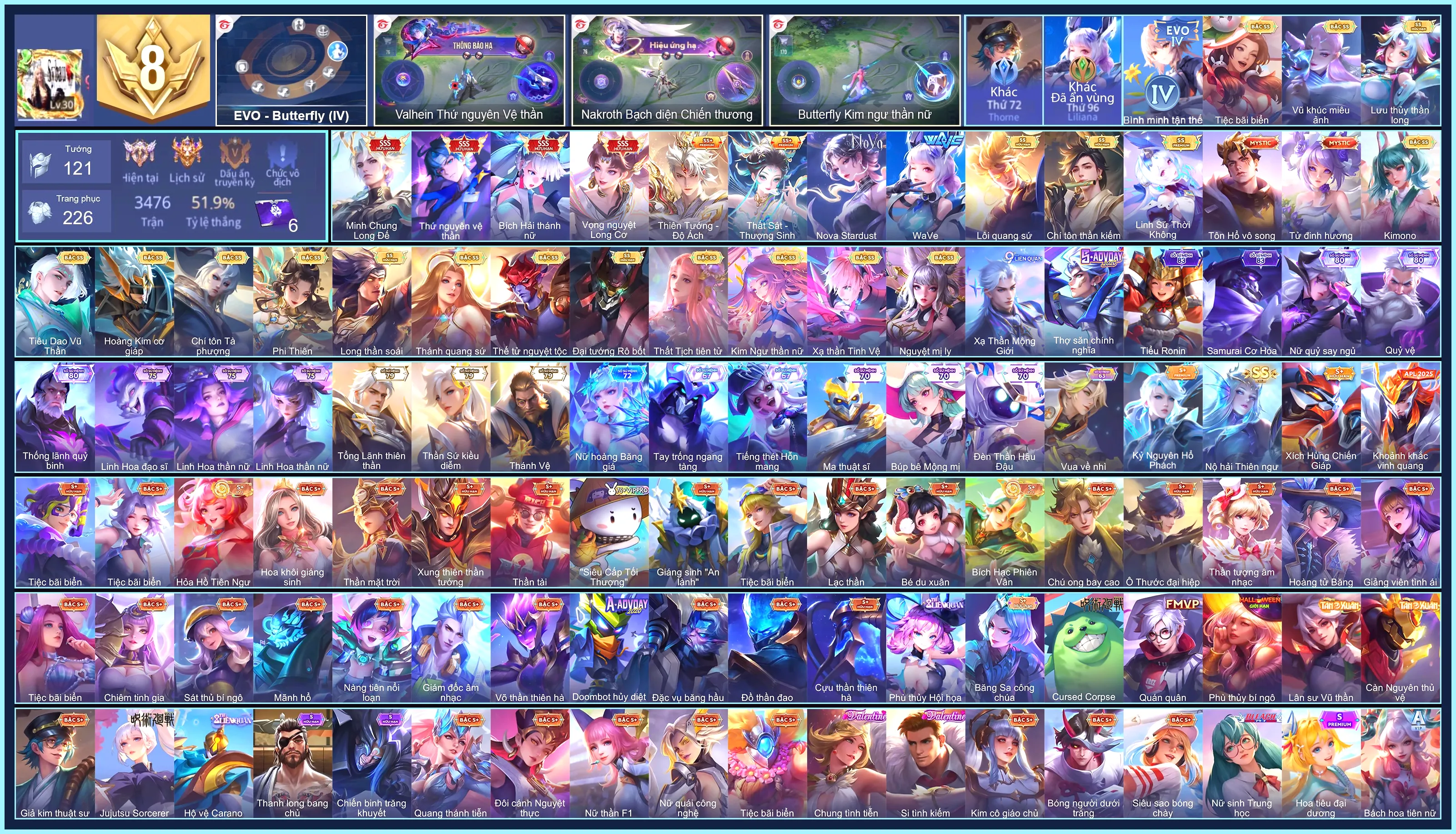 Valhein Thứ Nguyên Vệ Thần, Triệu Vân Minh Chung Long Đế, Violet Vọng nguyệt Long Cơ, Airi Bích hải thánh nữ... CHỈ CÀI SĐT