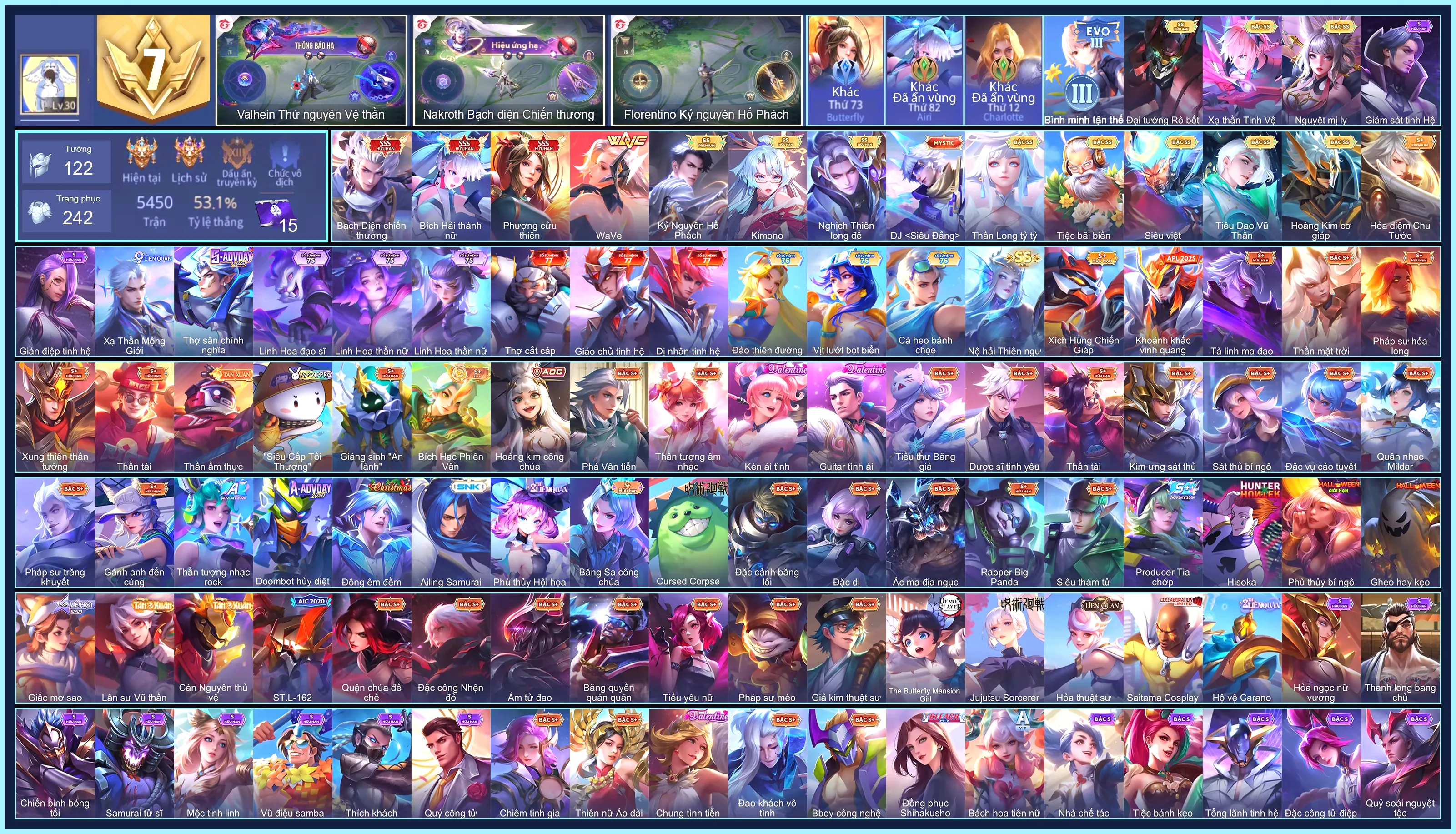 Nakroth Bạch diện chiến thương, Butterfly Phượng Cửu Thiên, Airi Bích hải thánh nữ