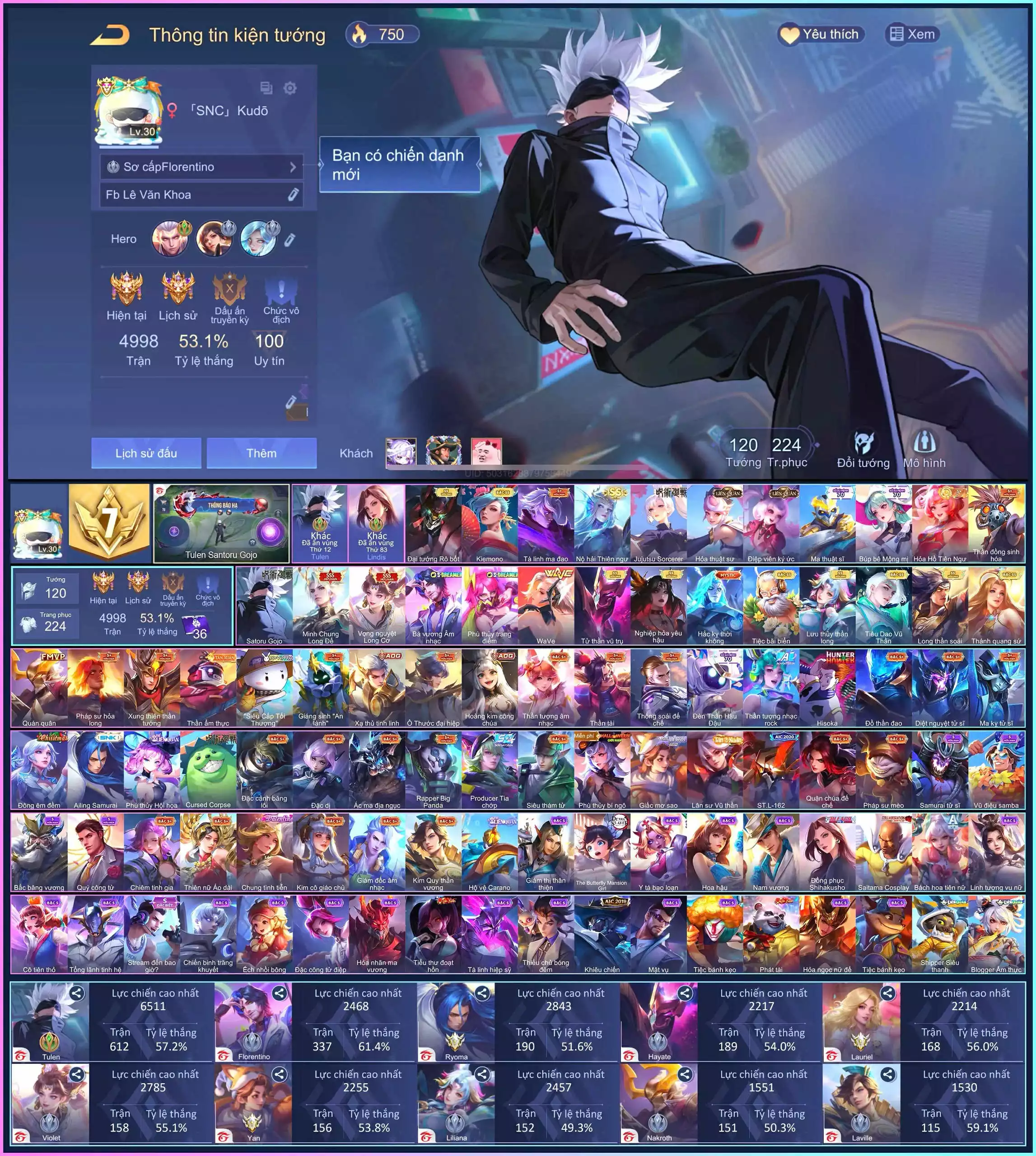 Tulen Joro, Triệu Vân Minh Chung, Violet Vọng Nguyệt, Yena Wave, Hayate Tử Thần, Nata Yêu Hậu ,...