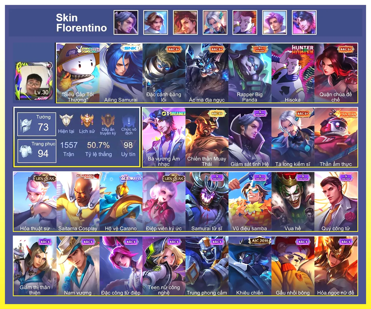 Champ FLORENTINO, Raz thái…