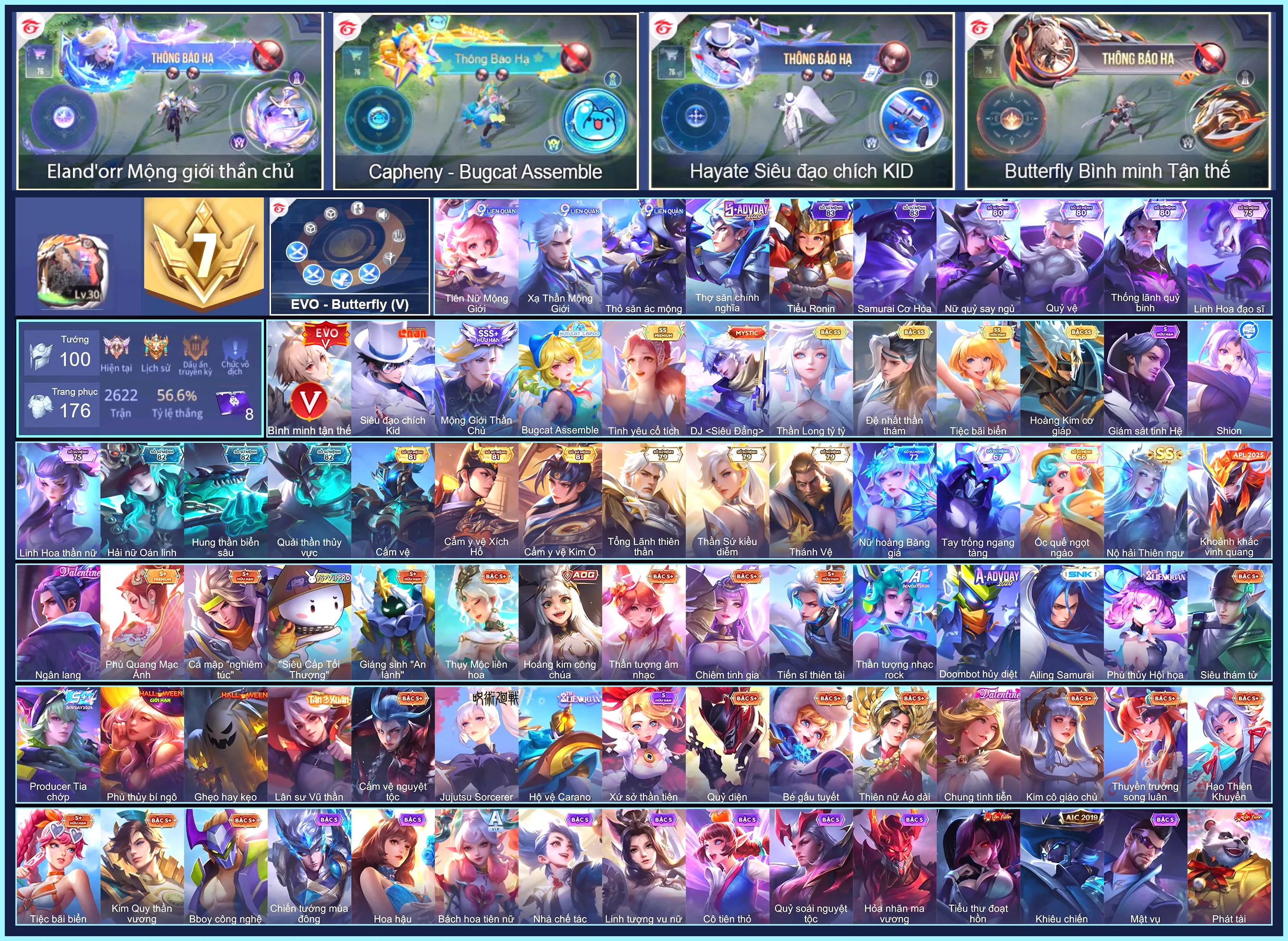 Butter EVO 5, Hayate Siêu đạo chích Kid, Elandorr Mộng Giới Thần Chủ...