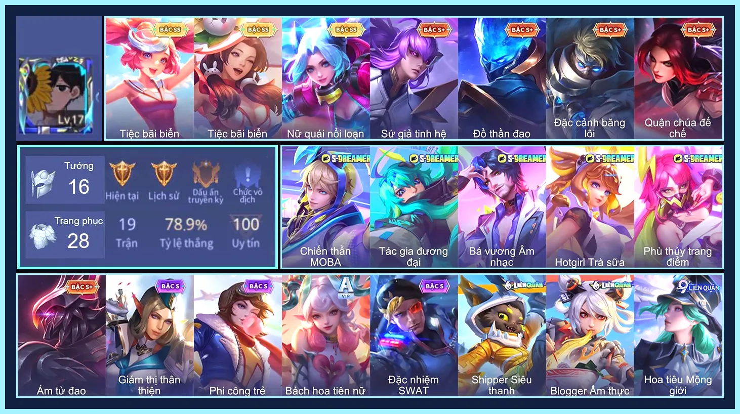 Laville Chiến thần MOBA, Zata Tác gia đương đại, Krixi Tiệc Bãi Biển, Butterfly Nữ Quái Nổi Loạn, Điêu Thuyền Tiệc bãi biển... CHỈ CÀI SDT