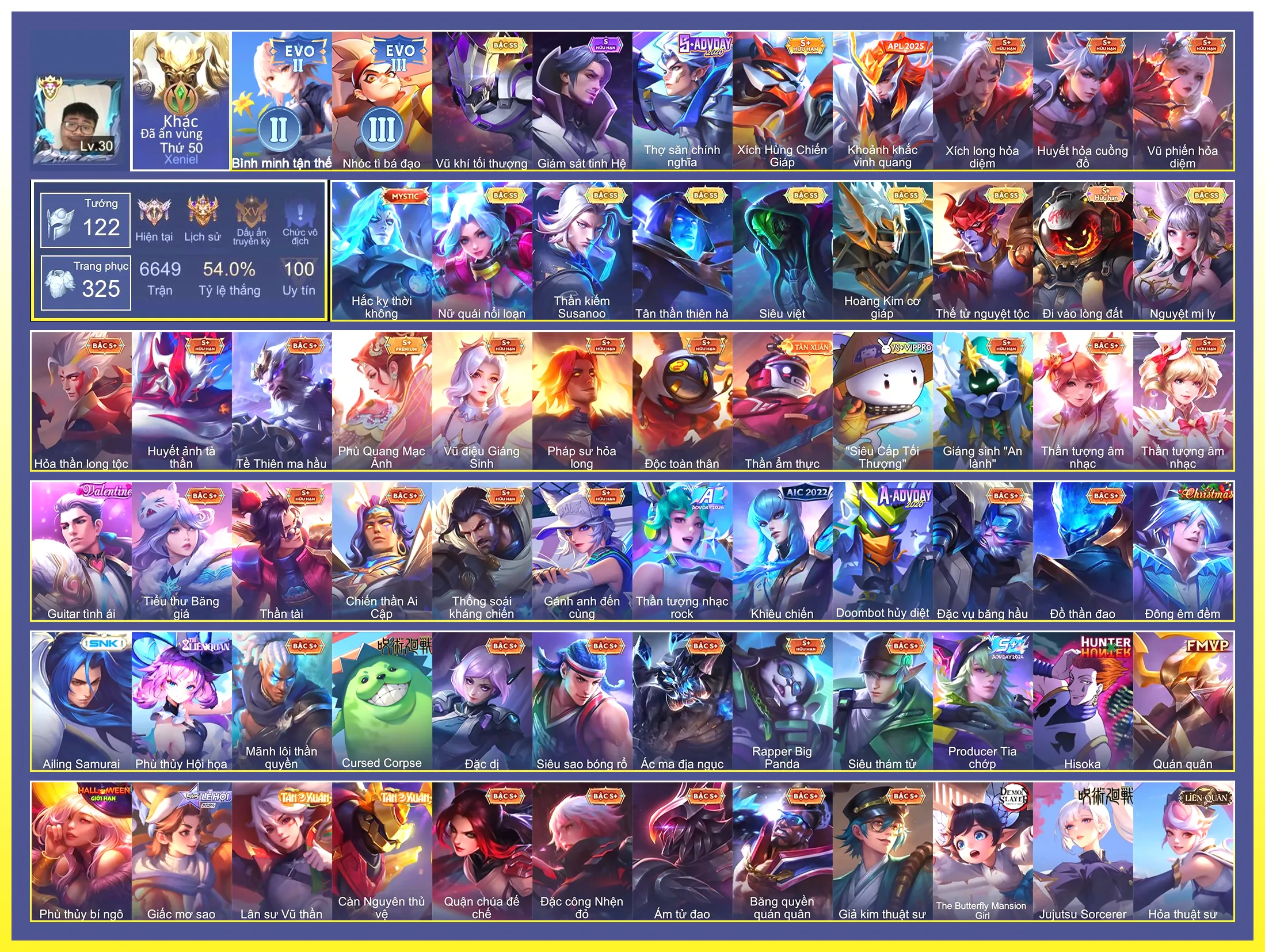 Bijan hoàng kim, Richter thần kiếm, Tulen thiên hà, Yorn nguyệt tộc…