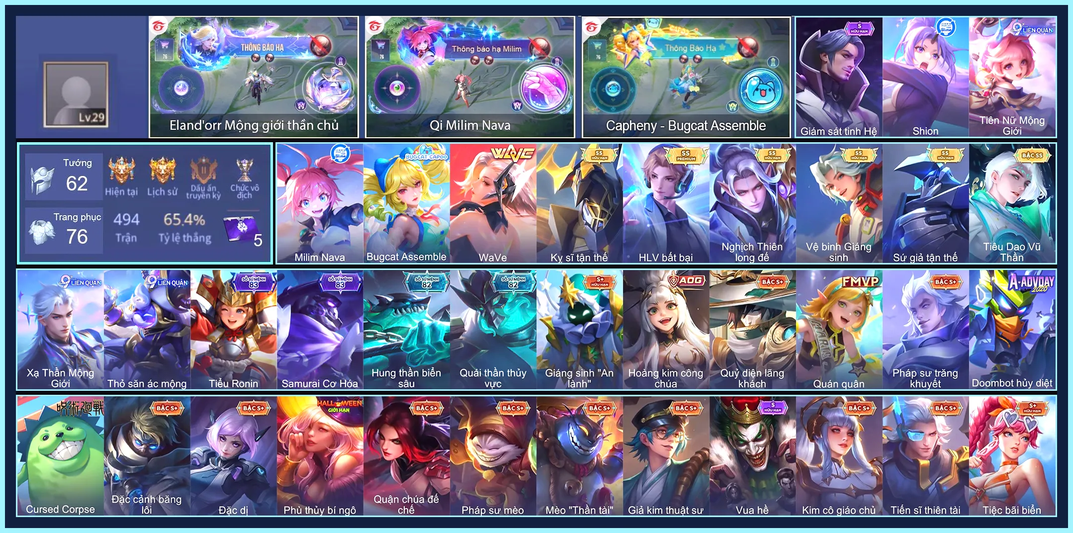MÁC CHIẾN THẦN, Qi Milim Nava, Elsu Sứ giả tận thế, Quillen Nghịch thiên long đế, Aleister HLV bất bại, Laville Vệ binh giáng sinh, Yena WaVe... CHỈ CÀI SDT