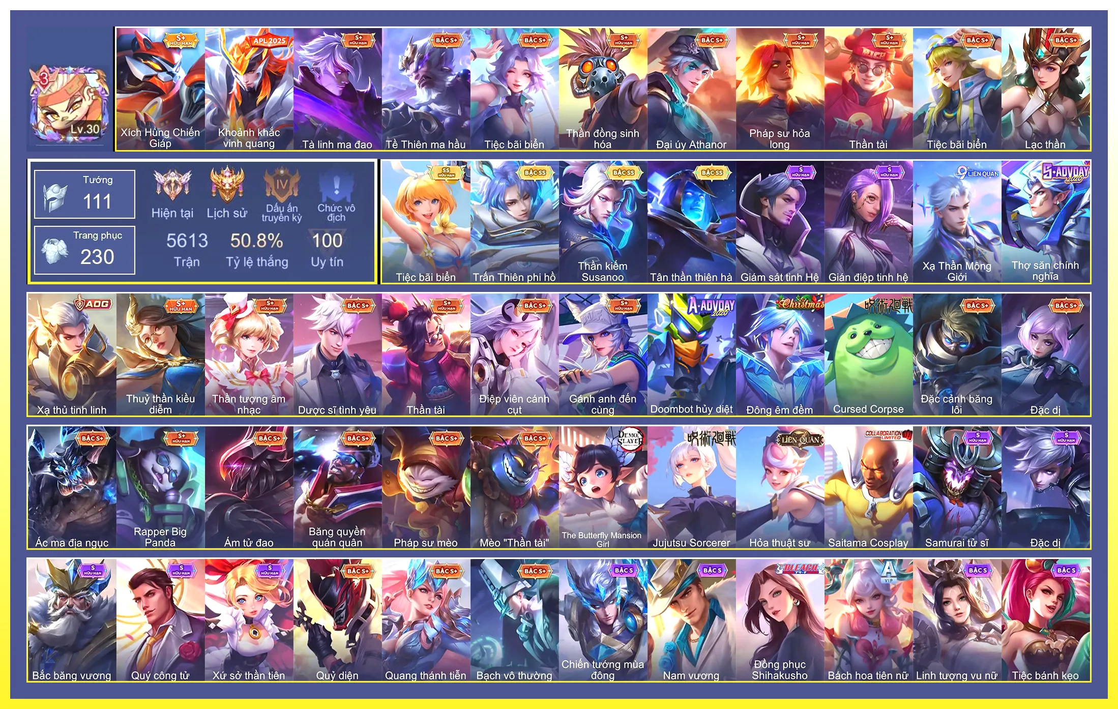 Violet Tiệc bãi biển, Tulen Tân Thần Thiên Hà, Richter Kiếm thần Susanoo, Elsu Trấn thiên phi hồ…