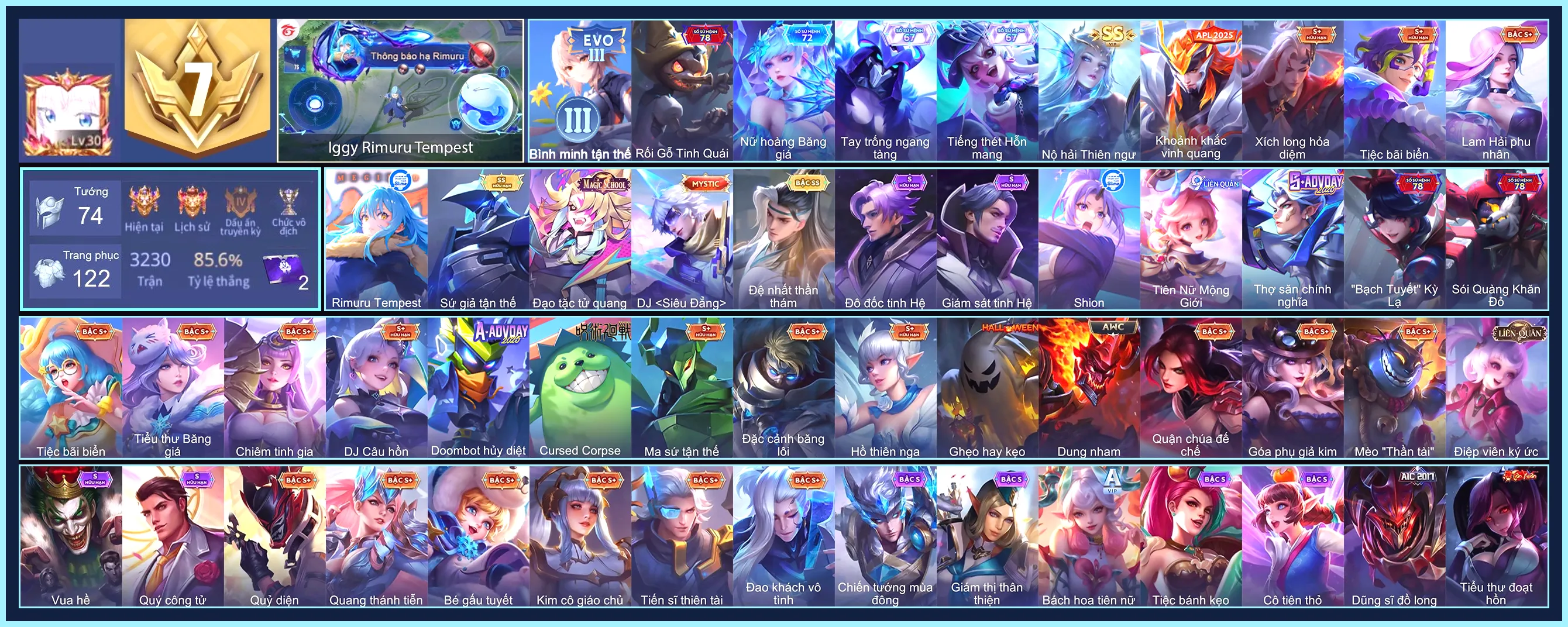 MÁC THÁCH ĐẤU, Iggy Rimuru Tempest, Valhein Đệ nhất thần thám, Elsu Sứ giả tận thế, Ilumia Nộ hải Thiên ngư... CHỈ CÀI SDT