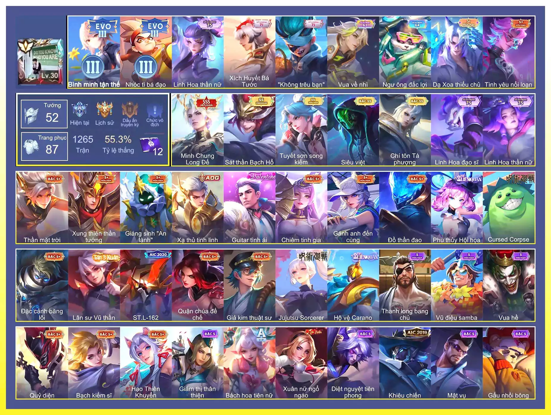 Triệu Vân Minh Chung Long Đế, Allain Tuyết sơn song kiếm, Zata Chí tôn Tà Phượng, Raz Siêu việt, Enzo Sát thần Bạch Hổ...TRẮNG THÔNG TIN