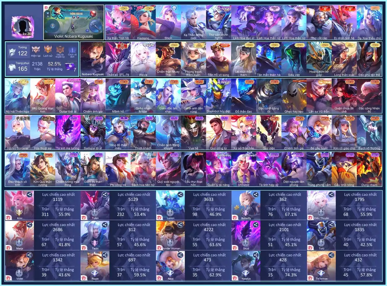 Violet Nobara, Tulen Robot, Điêu Thuyền Wave, Raz Thái, Fennick Phong Tranh,..đủ thẻ đổi tên