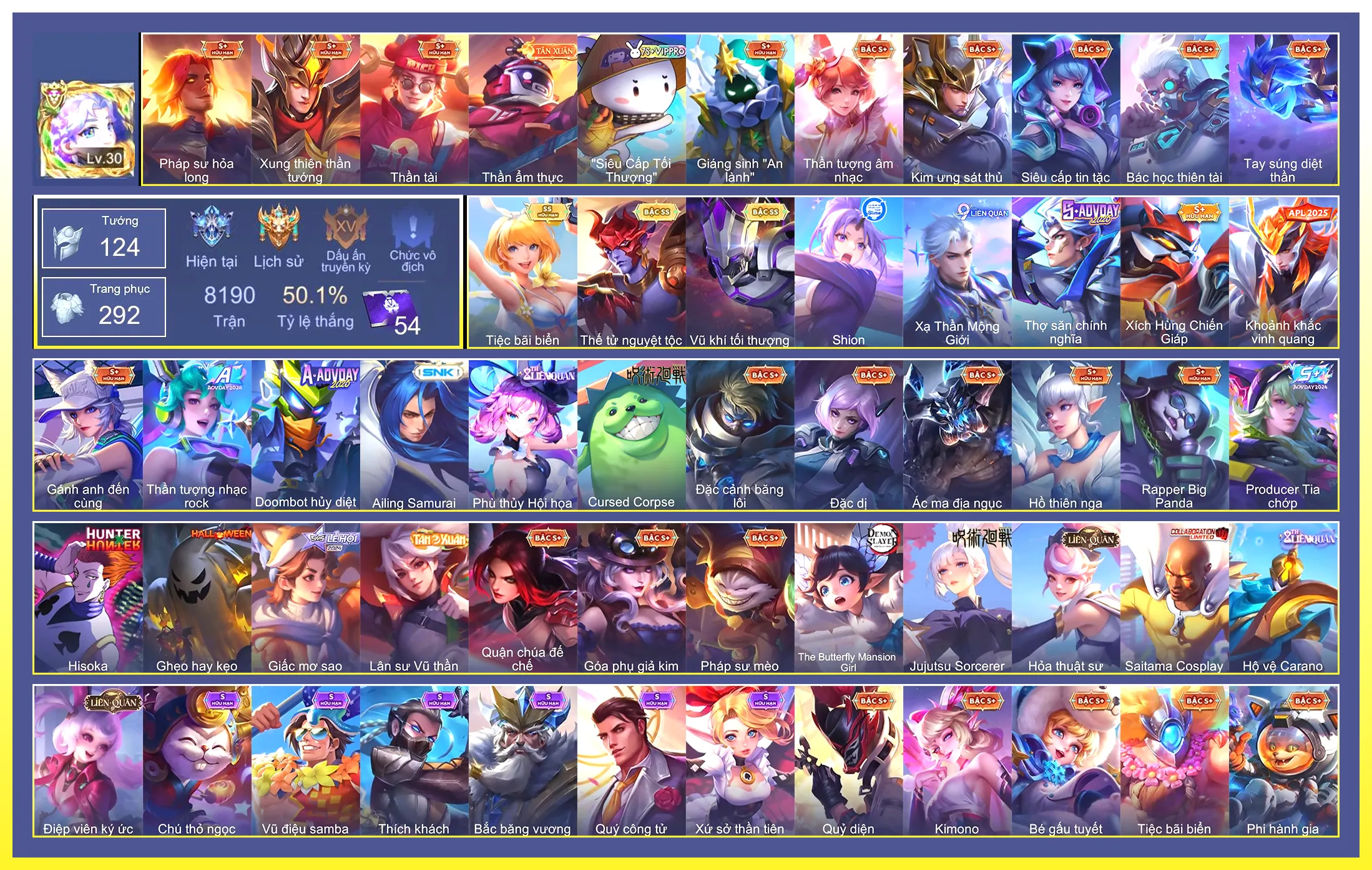 Valhein Vũ khí tối thượng, Yorn Thế Tử Nguyệt Tộc, Violet Tiệc bãi biển…Trắng thông tin không liên kết