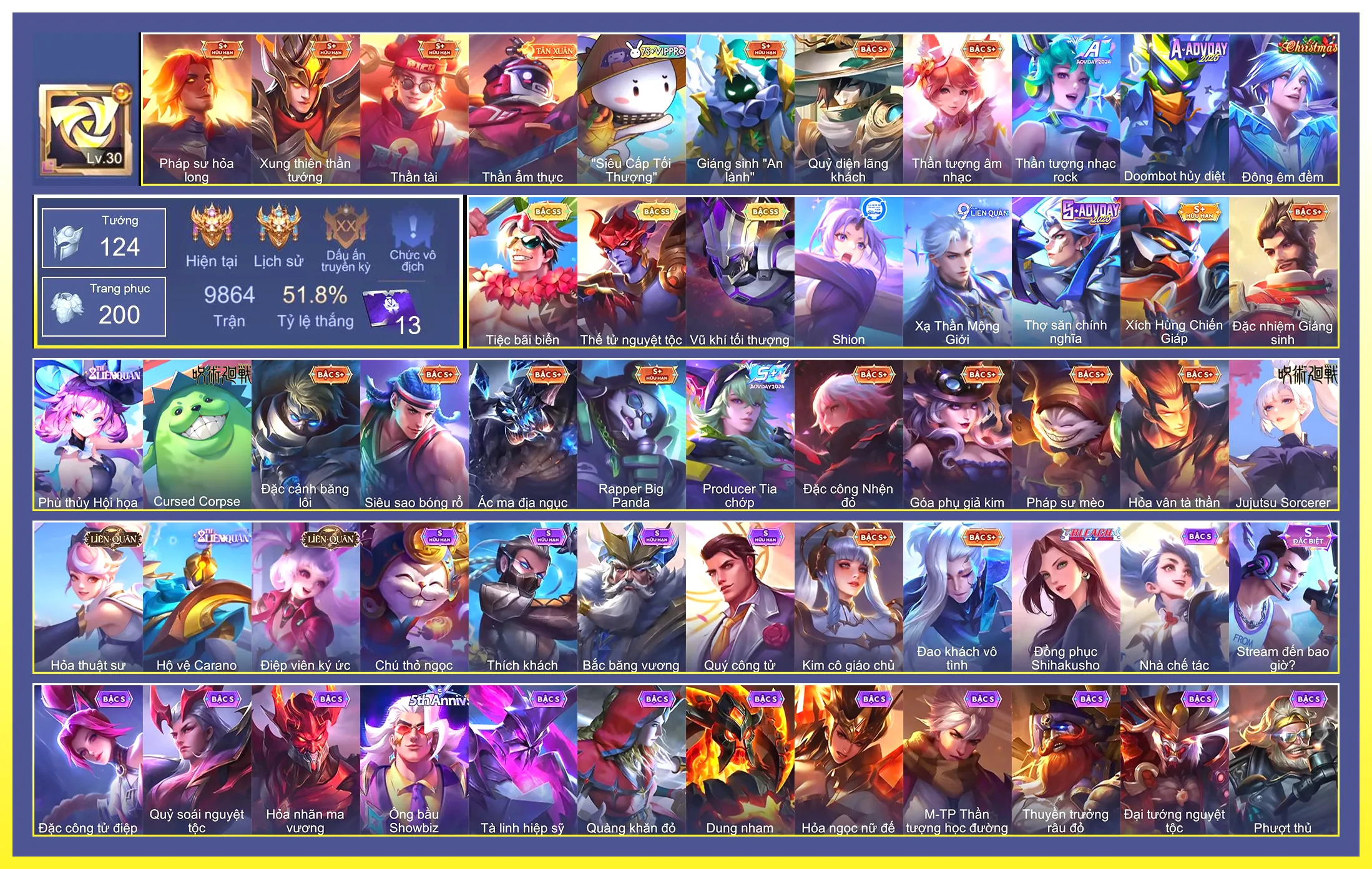 Valhein Vũ khí tối thượng, Yorn Thế Tử Nguyệt Tộc, Lữ Bố Tiệc Bãi Biển…Trắng thông tin không liên kết