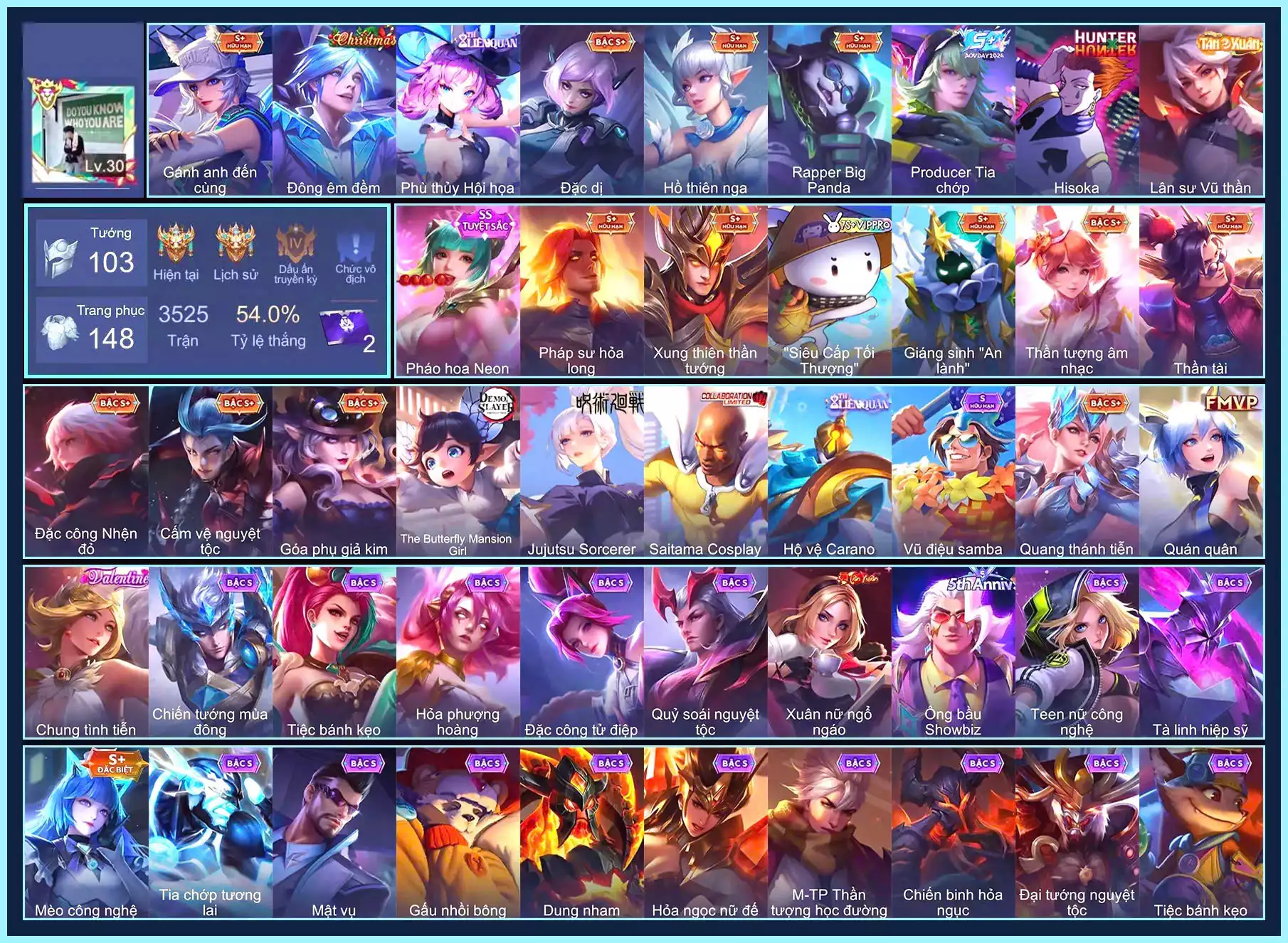 Nhiều tướng, nhiều skin...MỖI SĐT