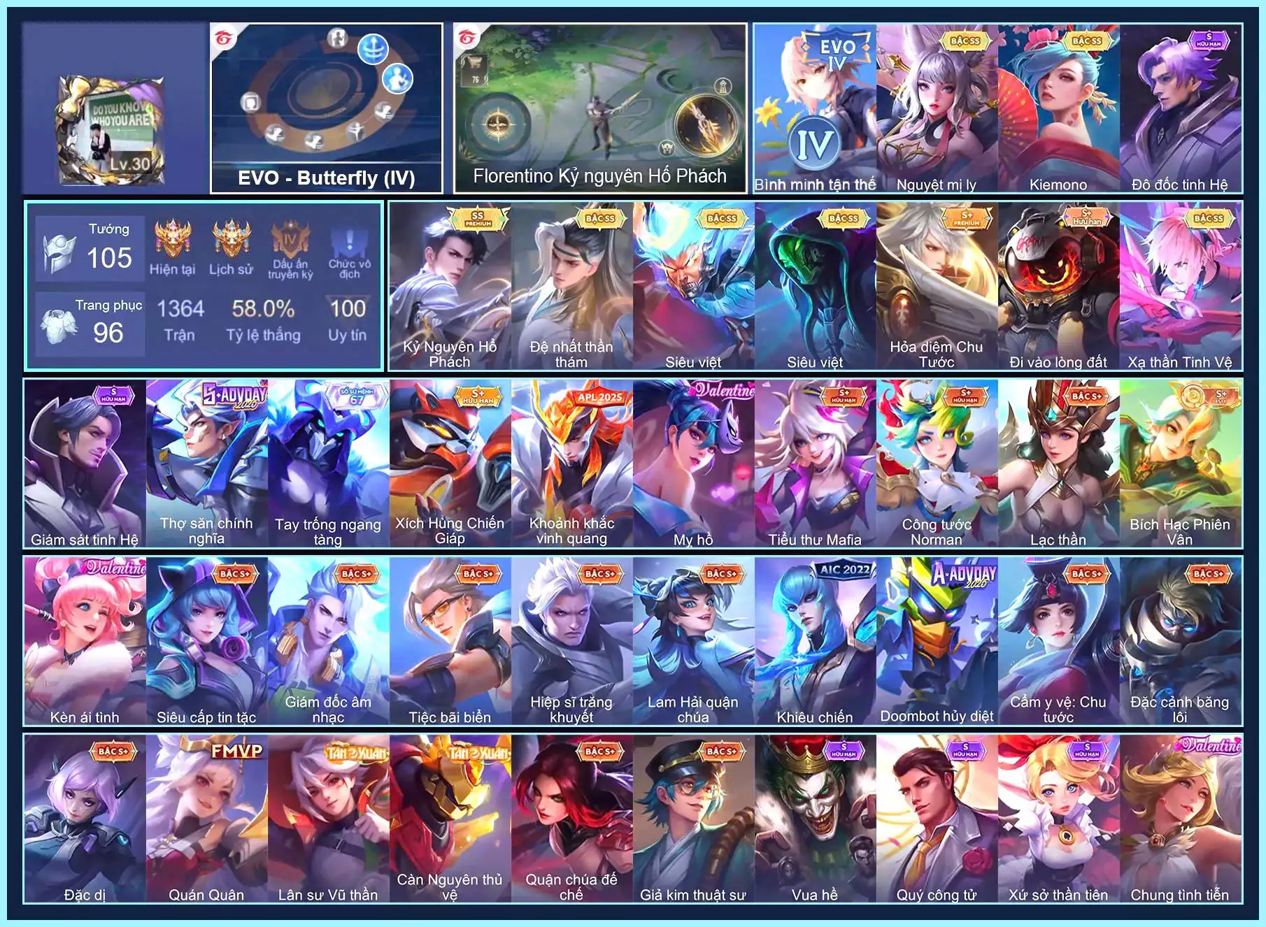 Valhein Đệ nhất thần thám, Ngộ Không Siêu việt, Airi Kiemono, Raz Siêu việt, Florentino Kỷ Nguyên Hổ Phách, Liliana Nguyệt mị ly, Laville Xạ Thần Tinh Vệ...TRẮNG THÔNG TIN