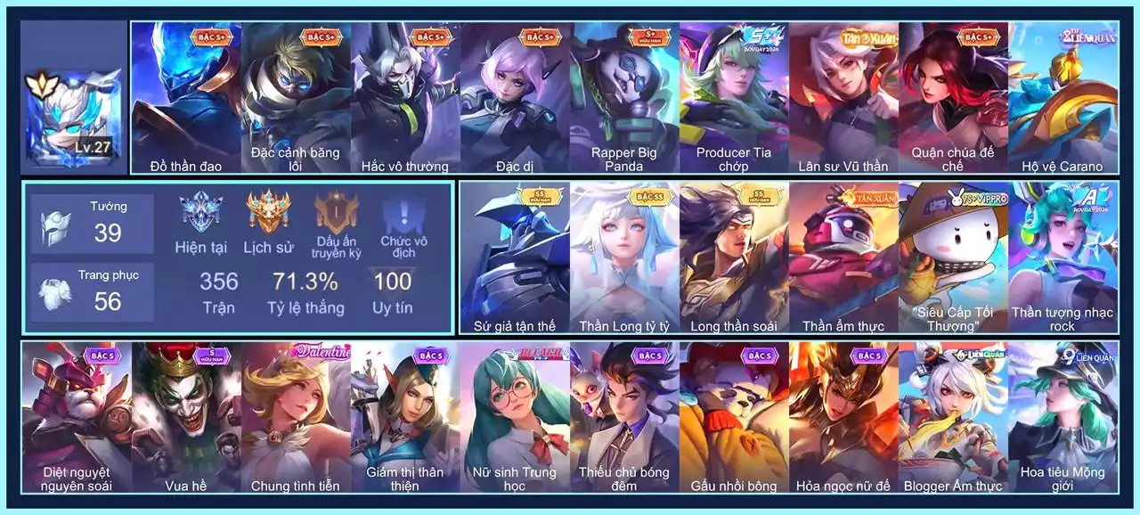 Eslu Tận Thế, Violet Tỷ Tỷ, Yonr Thế Tử, Slim Thỏ Bảy Màu,..