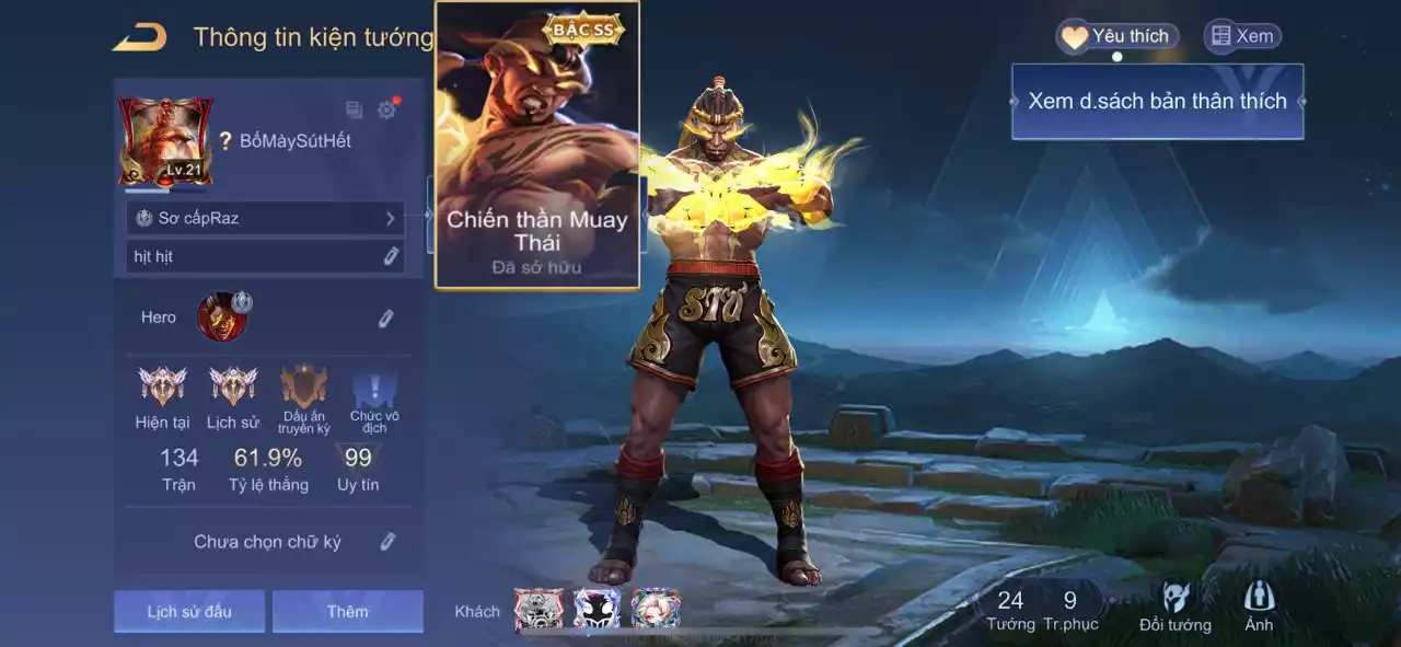 Raz Muay Thái,.. trắng thông tin