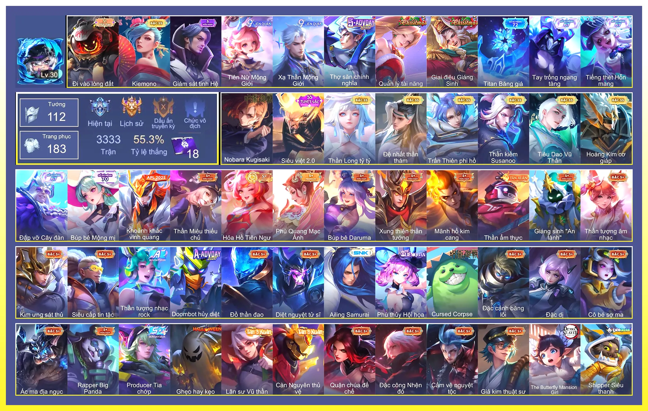 Valhein Đệ nhất thần thám, Violet Thần long tỷ tỷ, Ngộ Không Siêu việt 2.0, Airi Kiemono, Elsu Trấn thiên phi hồ, Bijan Hoàng kim cơ giáp, Richter Kiếm thần Susanoo, Tulen Tiêu Dao Vũ Thần…