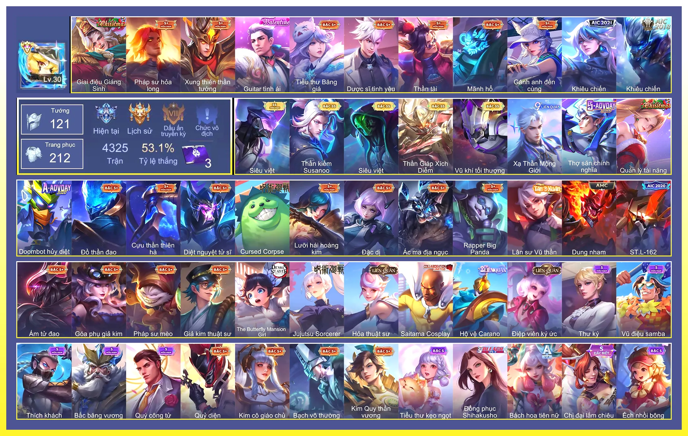 Valhein Vũ khí tối thượng, Zephys Siêu việt, Ngộ Không Thần Giáp Xích Diễm, Richter Kiếm thần Susanoo, Raz Siêu việt…