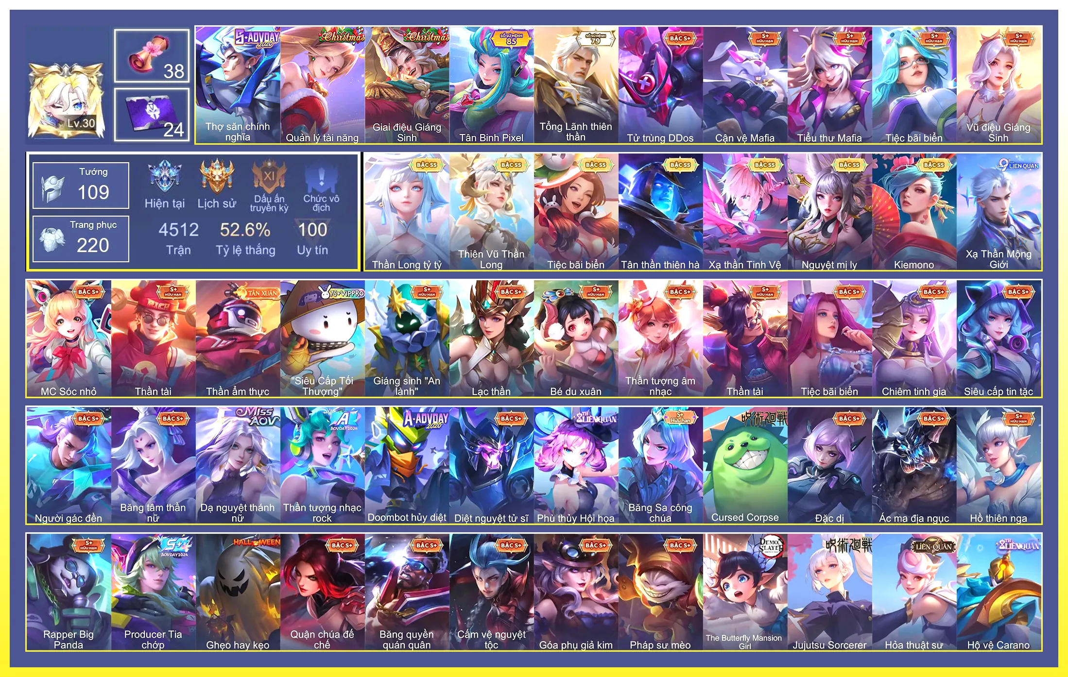 TelAnnas Thiên Vũ Thần Long, Violet Thần long tỷ tỷ, Điêu Thuyền Tiệc bãi biển, Laville Xạ Thần Tinh Vệ, Airi Kiemono, Tulen Tân Thần Thiên Hà, Liliana Nguyệt mị ly…