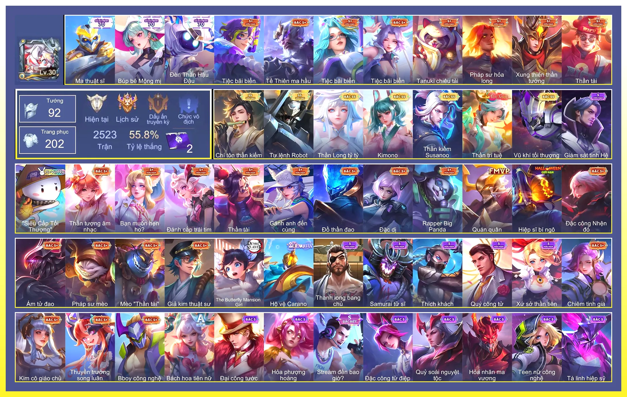 Valhein Vũ khí tối thượng, Violet Thần long tỷ tỷ, Richter Kiếm thần Susanoo, Capheny Kimono, Murad Chí tôn thần kiếm, Lữ Bố Tư lệnh Robot…